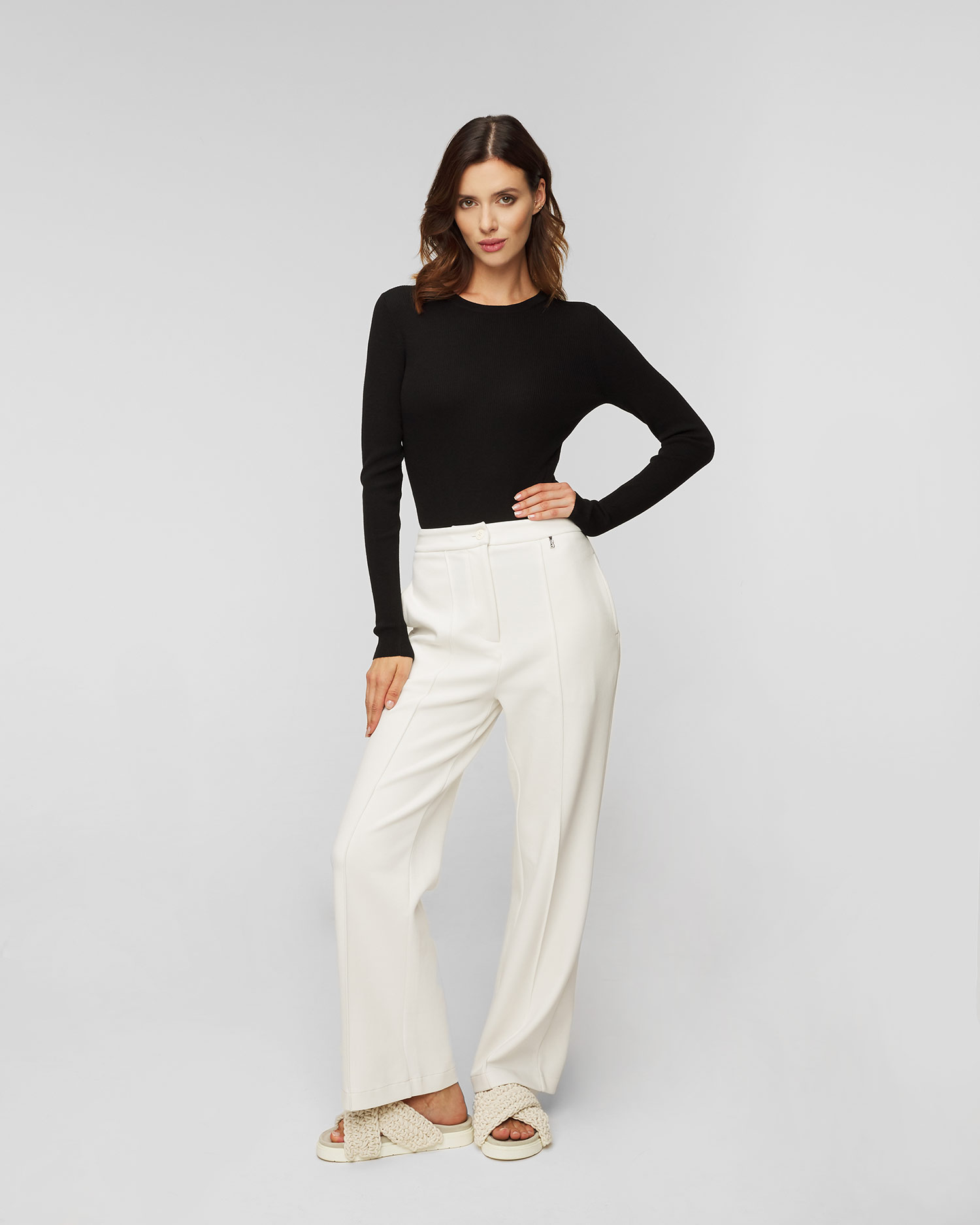 Pull en laine noir pour femmes Allude