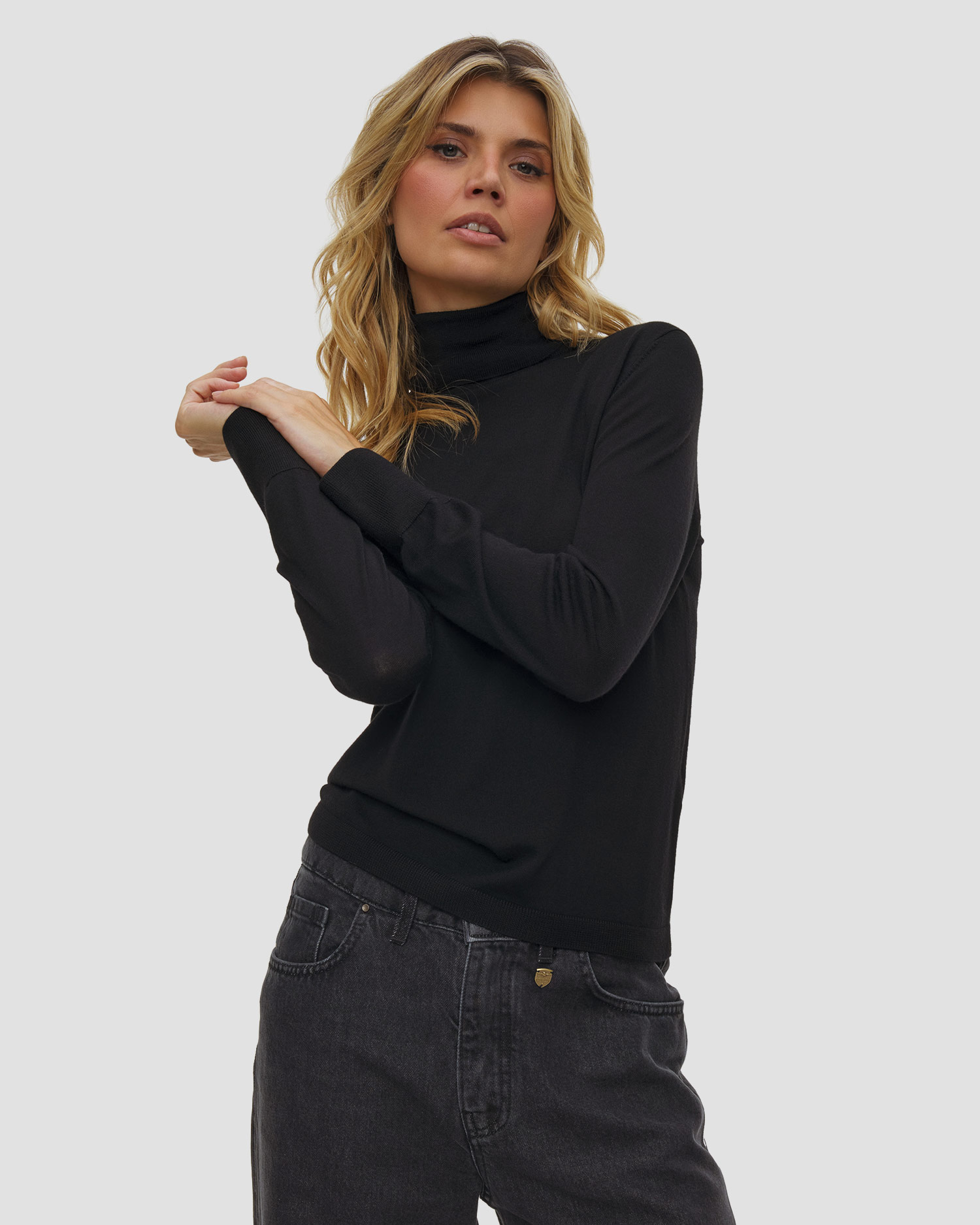 Allude Damen-Rollkragenpullover aus Schurwolle