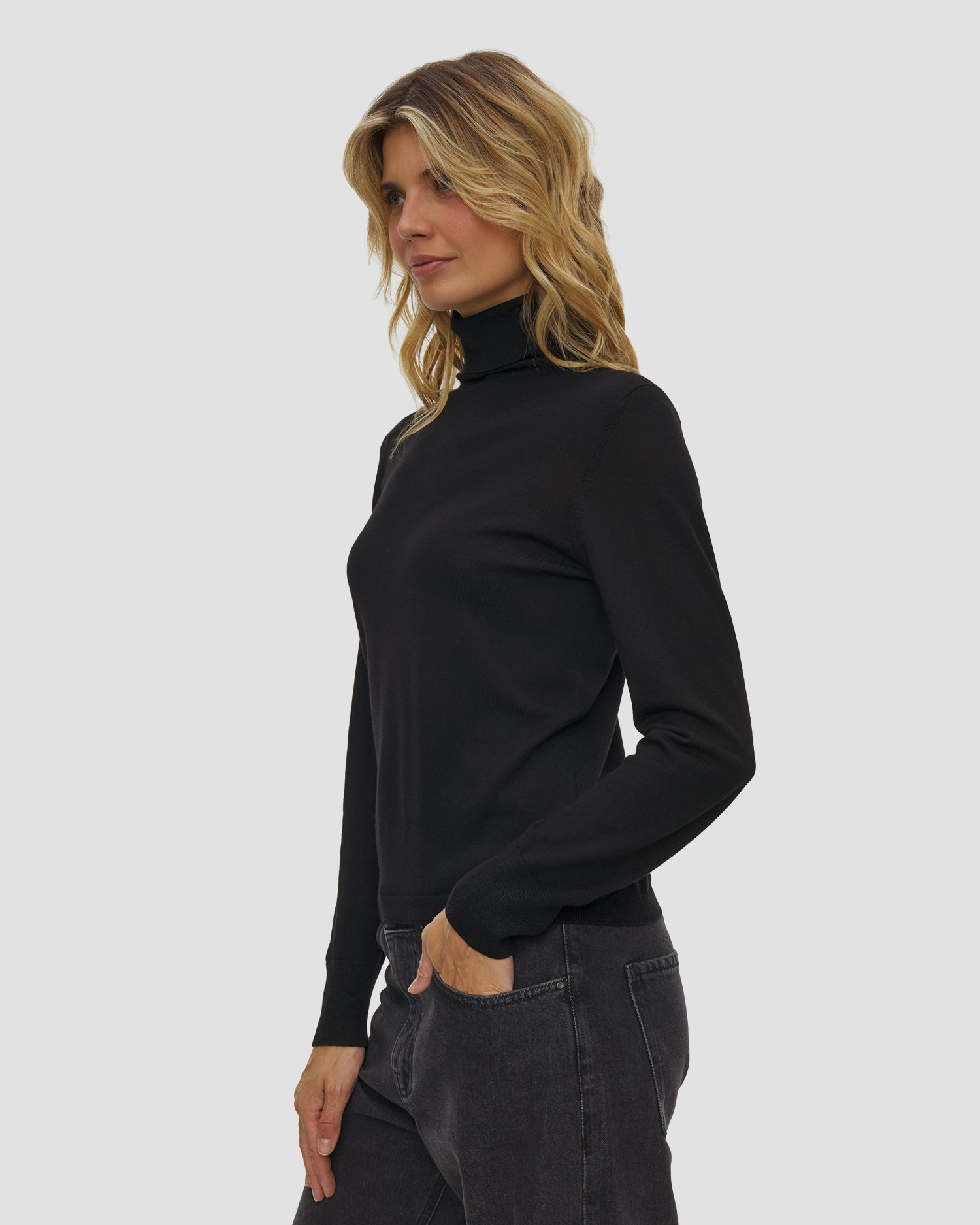 Allude Damen-Rollkragenpullover aus Schurwolle