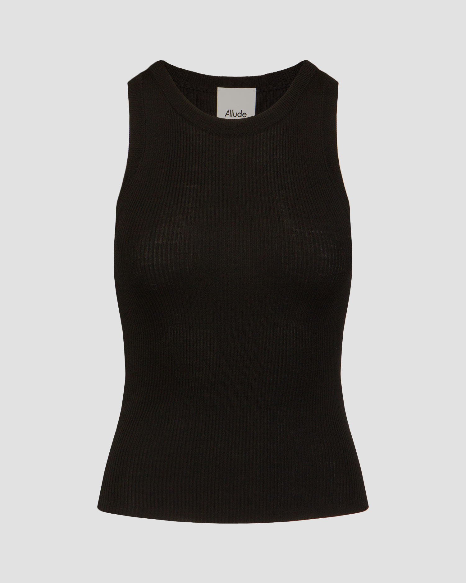 Top din lână negru pentru femei Allude
