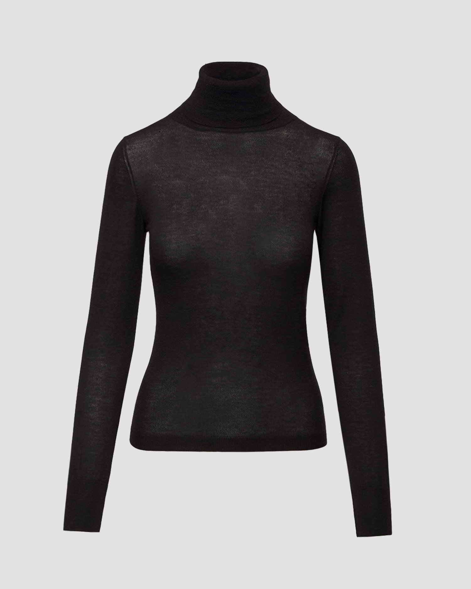 Women's black cashmere turtleneck jumper Allude