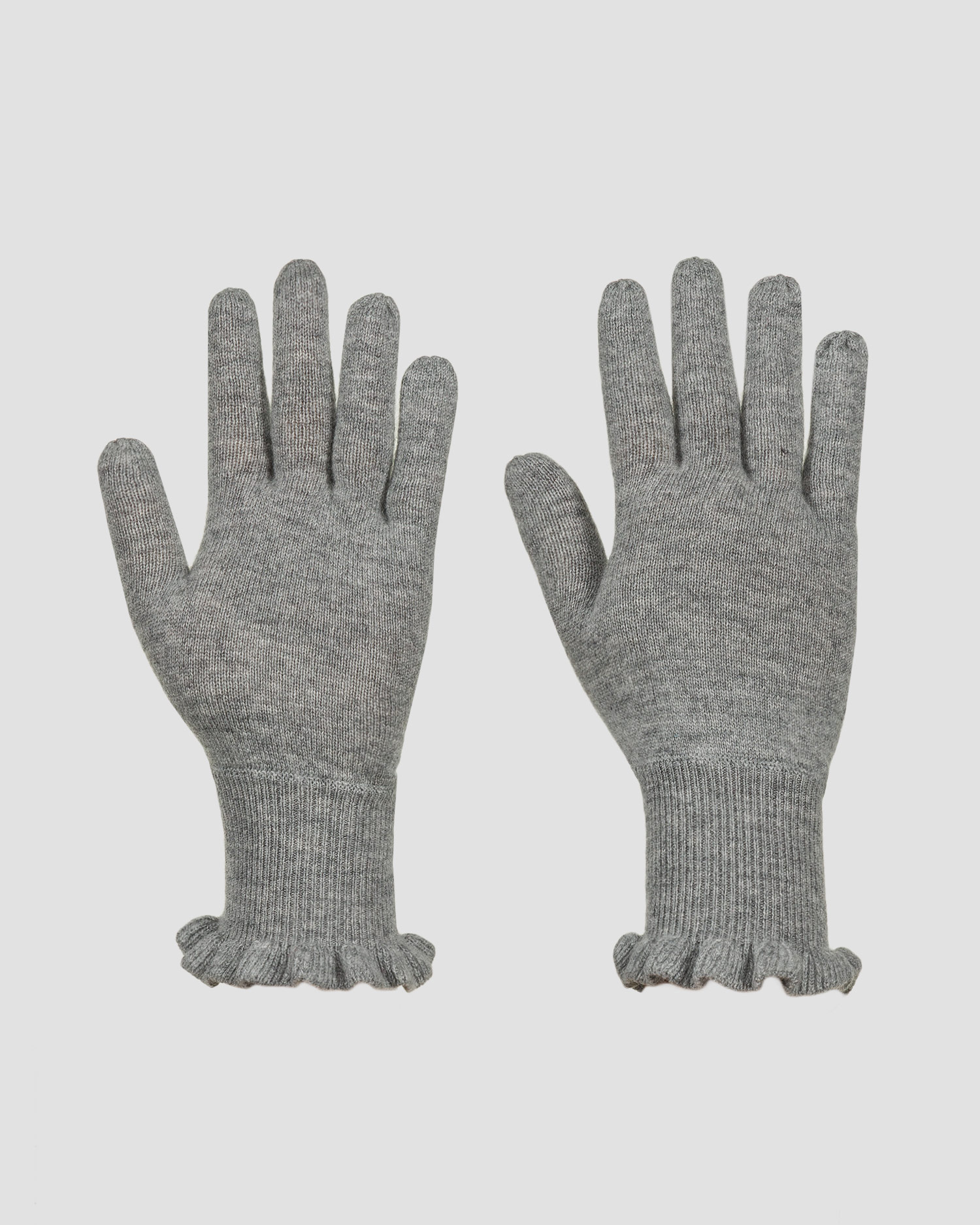 Gants en laine et cachemire gris pour femmes Allude