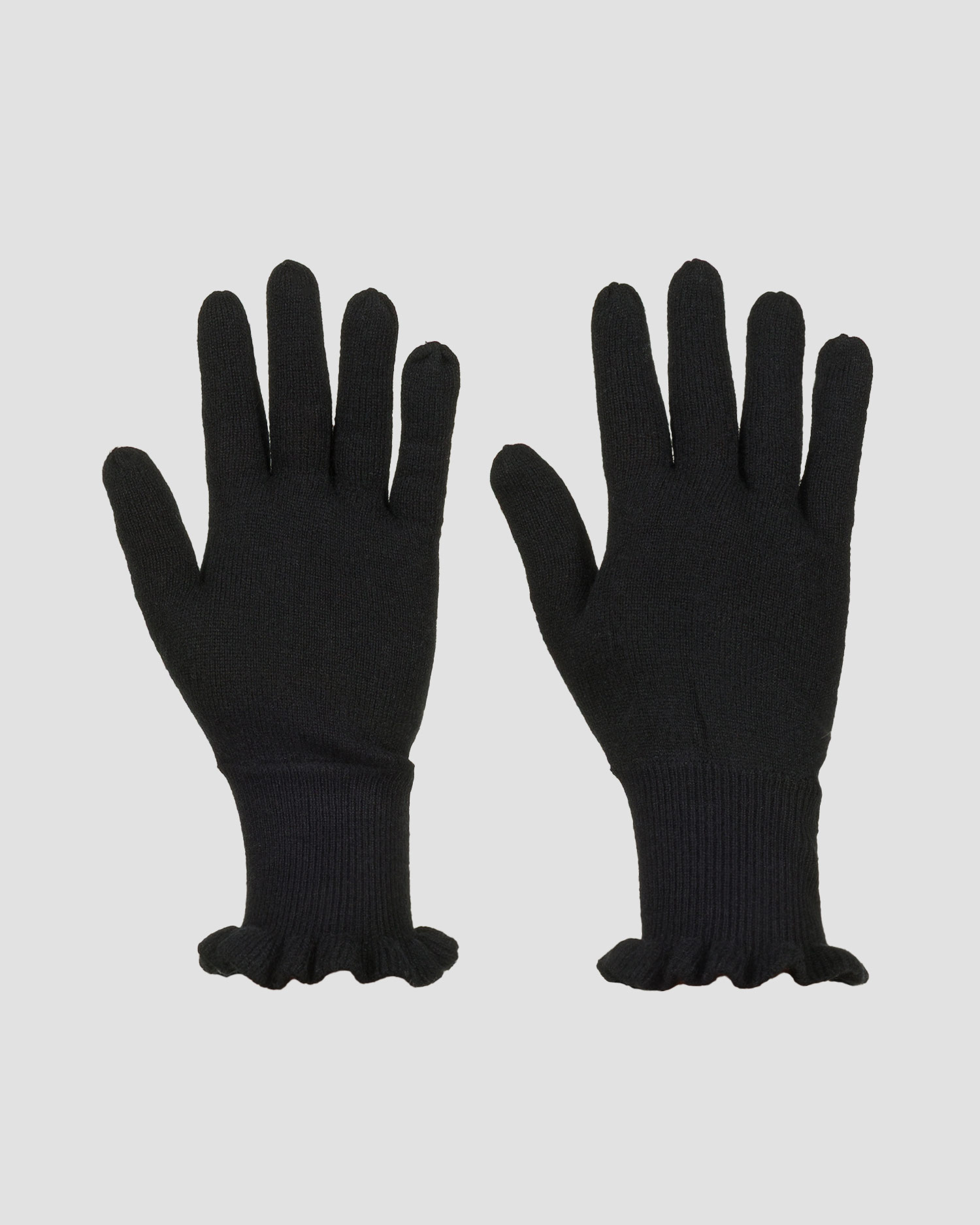 Gants en laine et cachemire noirs pour femmes Allude, Couleur: Czarny