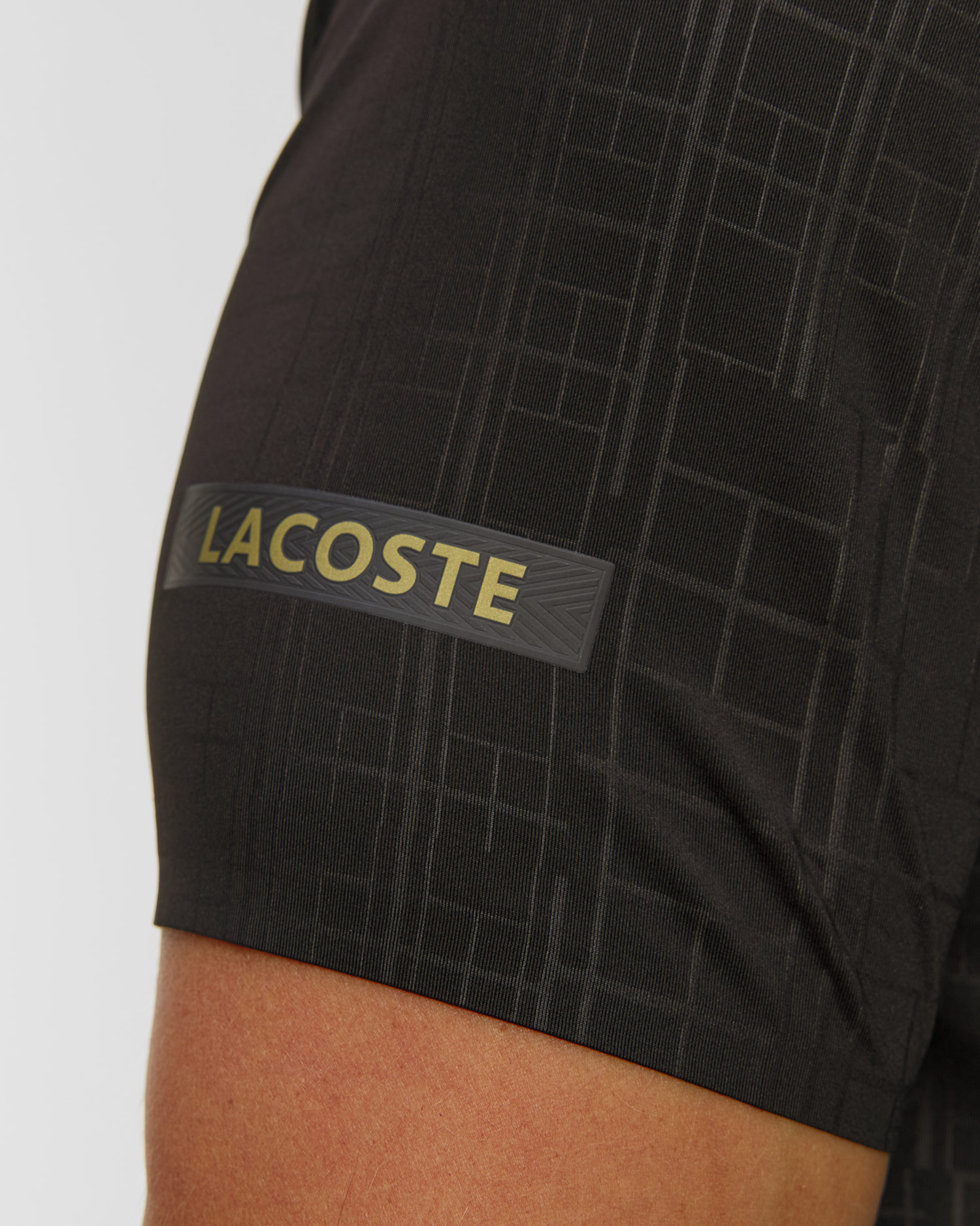 Czarne polo męskie Lacoste x Novak Djokovic