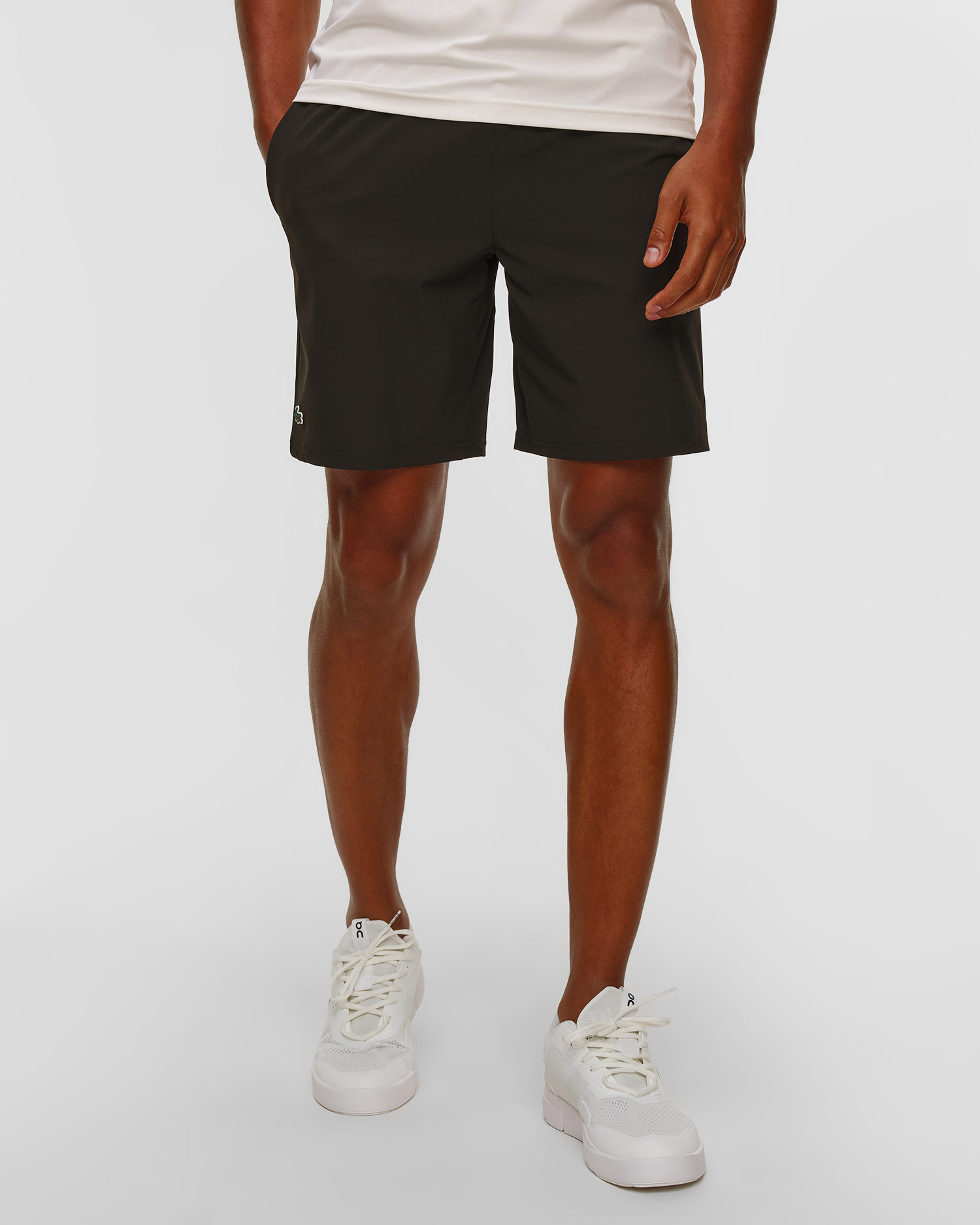 Shorts neri da uomo Lacoste x Novak Djokovic