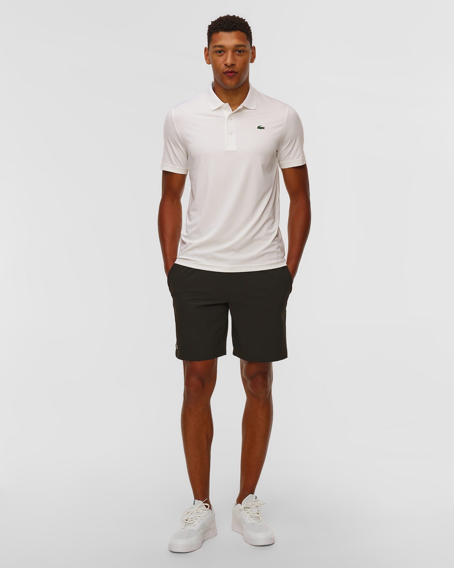 Shorts neri da uomo Lacoste x Novak Djokovic