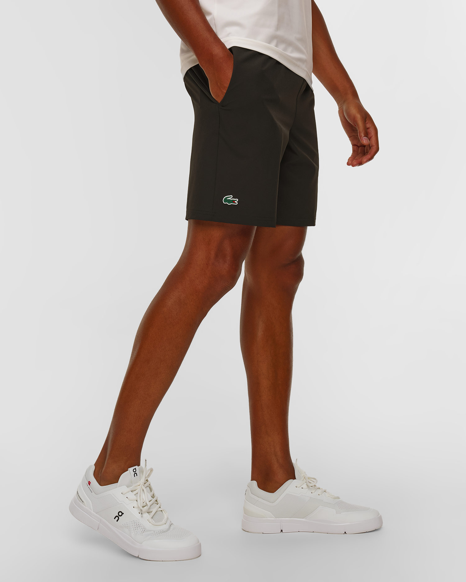 Shorts neri da uomo Lacoste x Novak Djokovic