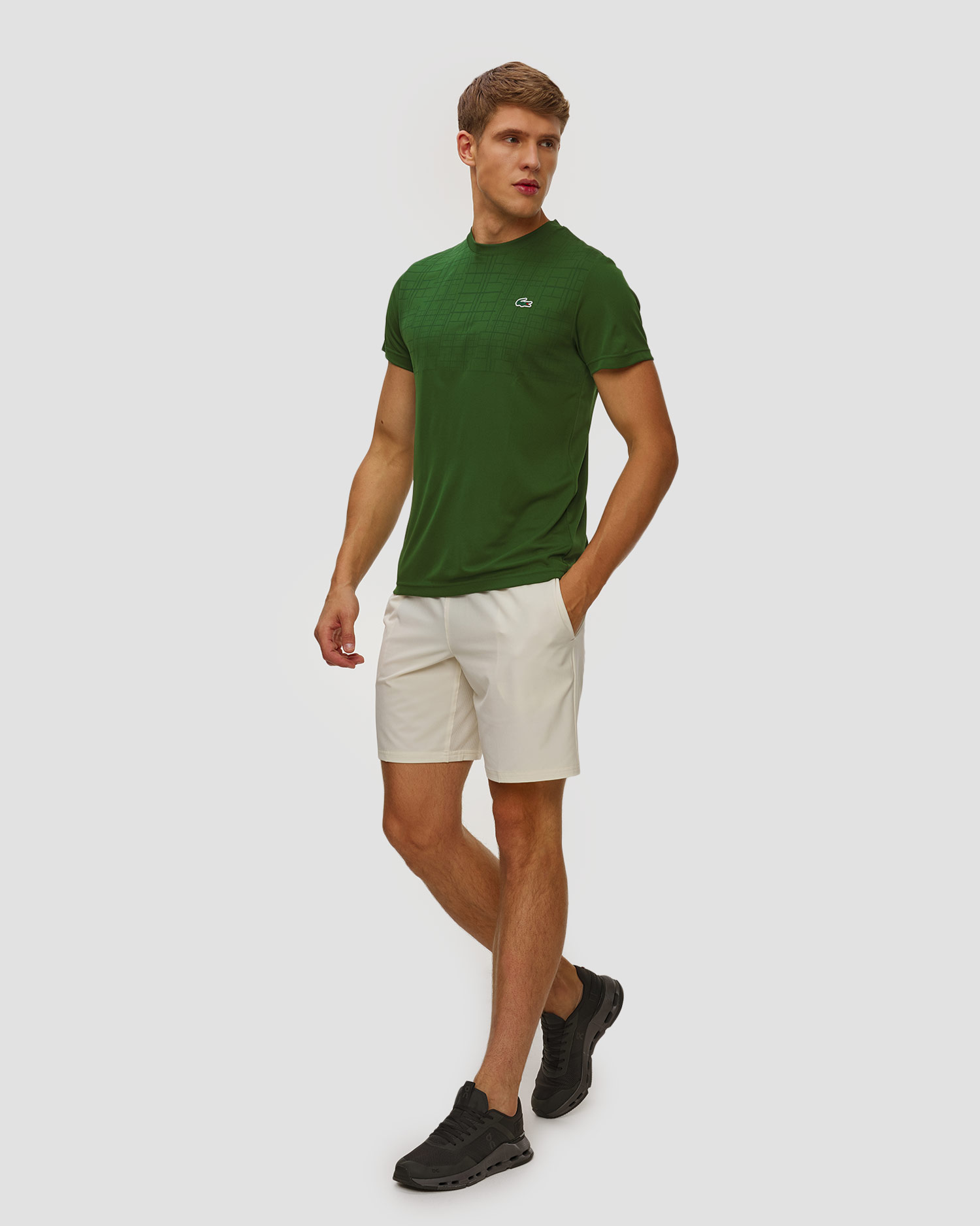 Pánske zelené tričko Lacoste x Novak Djokovic