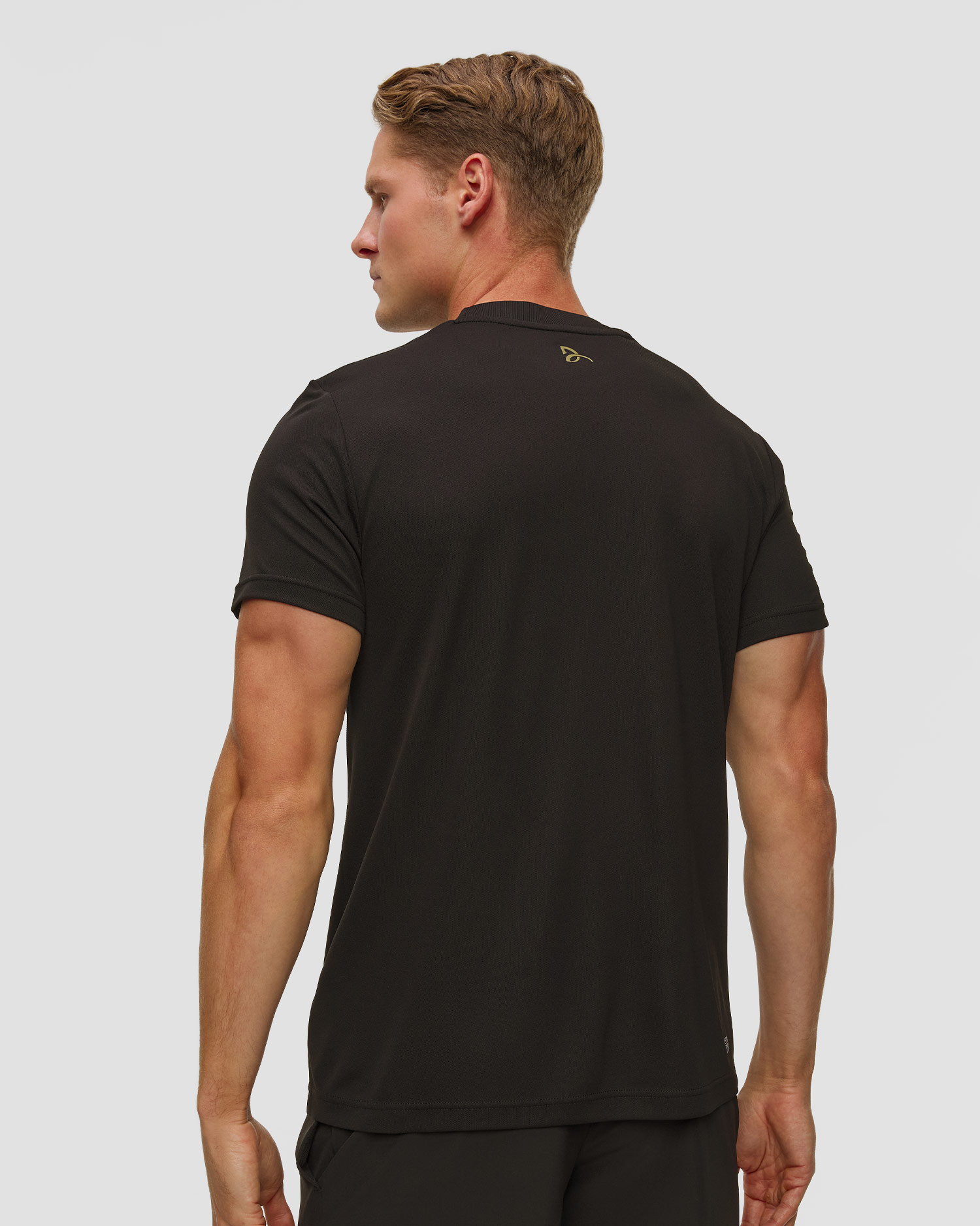 Czarny T-shirt męski Lacoste x Novak Djokovic