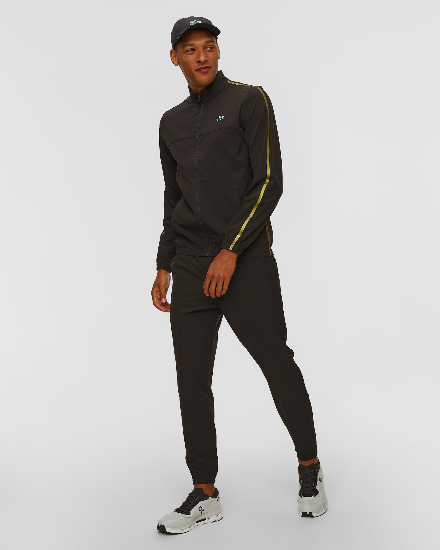 Set tuta nera da uomo Lacoste x Novak Djokovic
