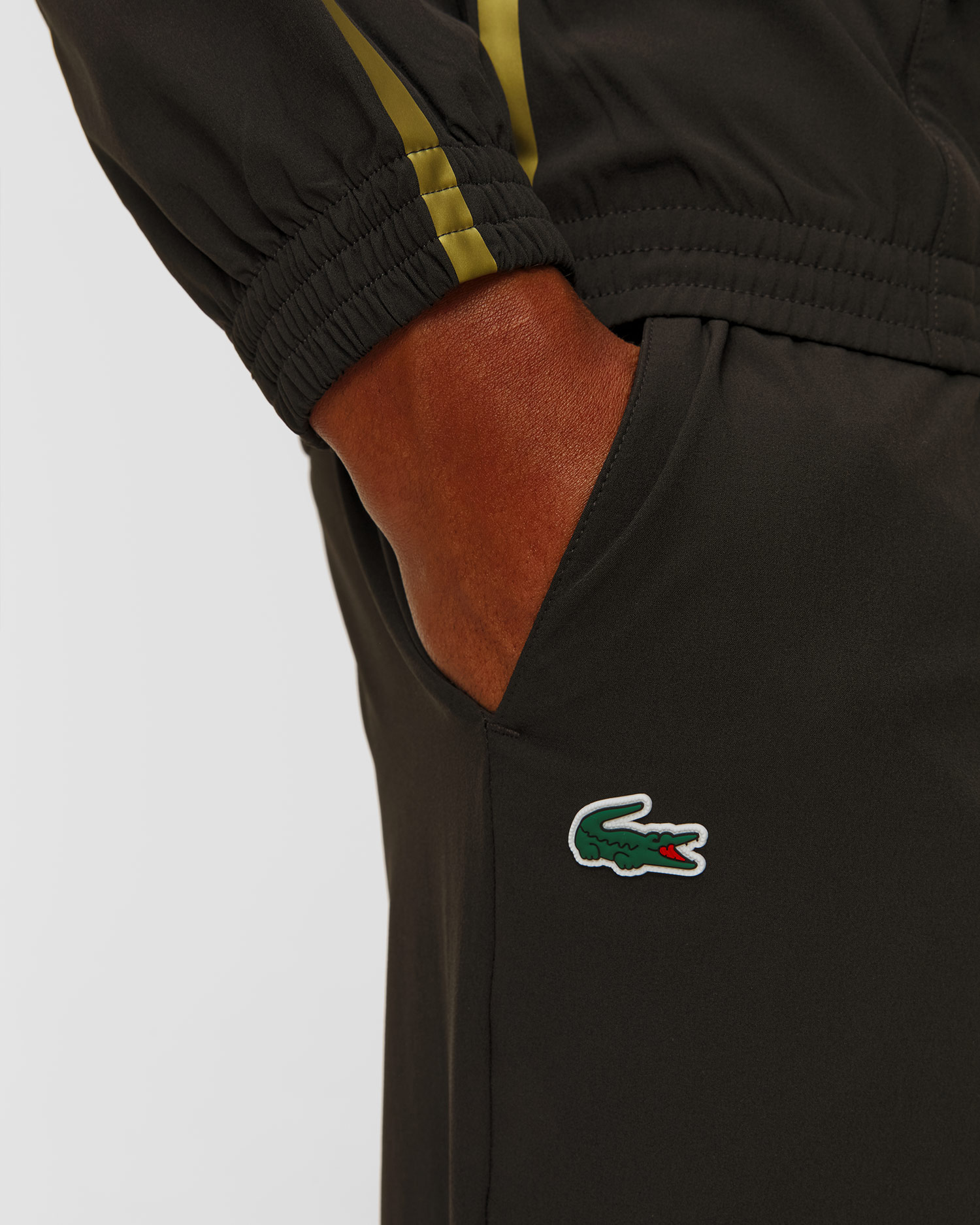 Set tuta nera da uomo Lacoste x Novak Djokovic