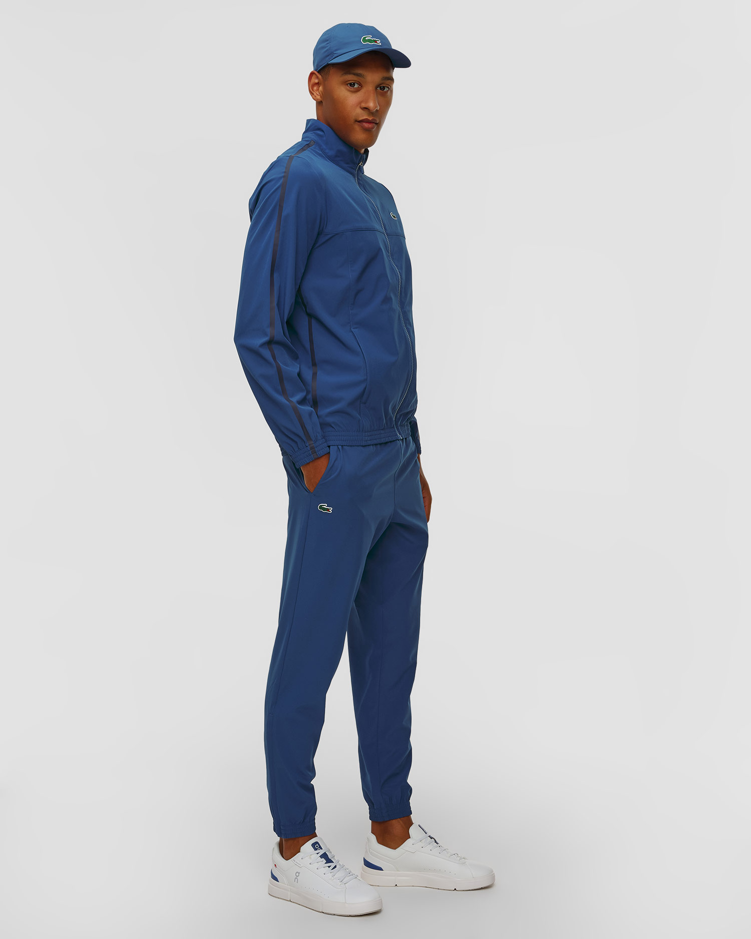 Set tuta blu da uomo Lacoste x Novak Djokovic