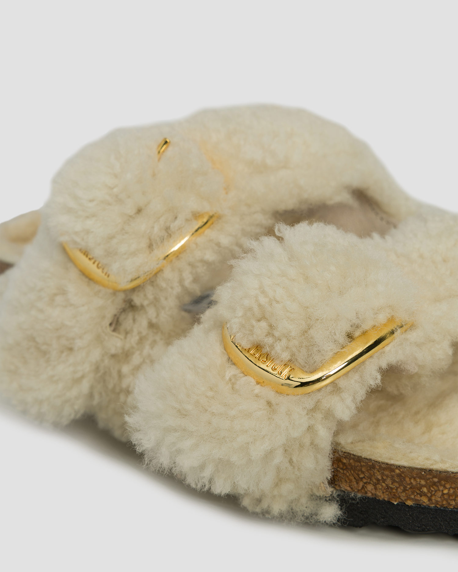 Ciabatte in pelliccia da donna Birkenstock Arizona Big Buckle Teddy Narrow