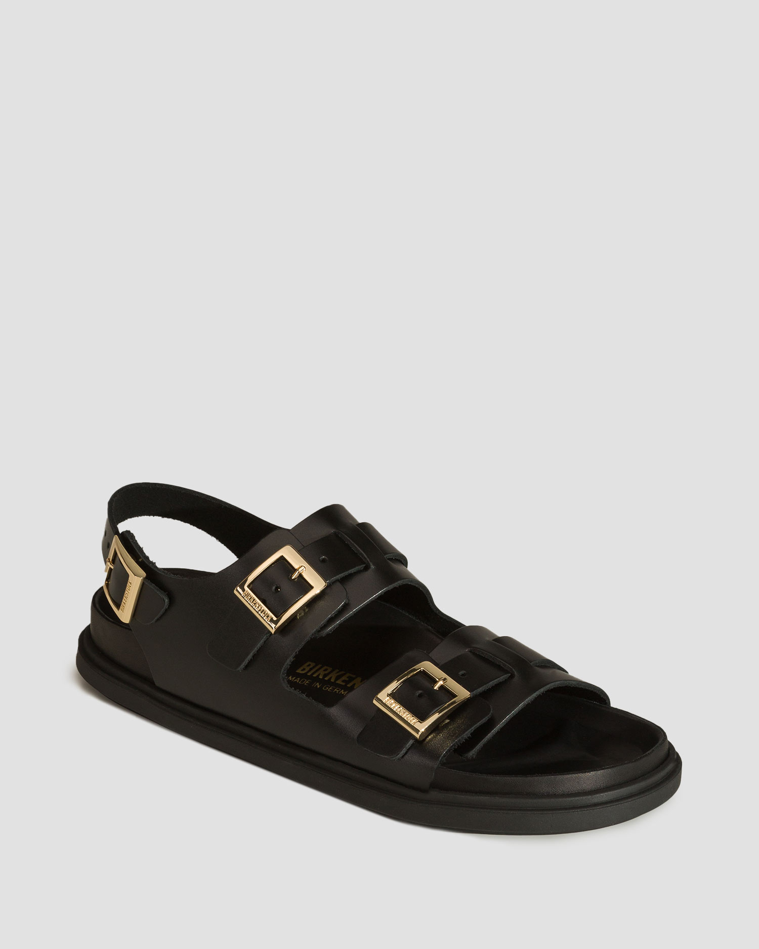 Sandales noires pour femmes Birkenstock Cannes Natural Leather Narrow