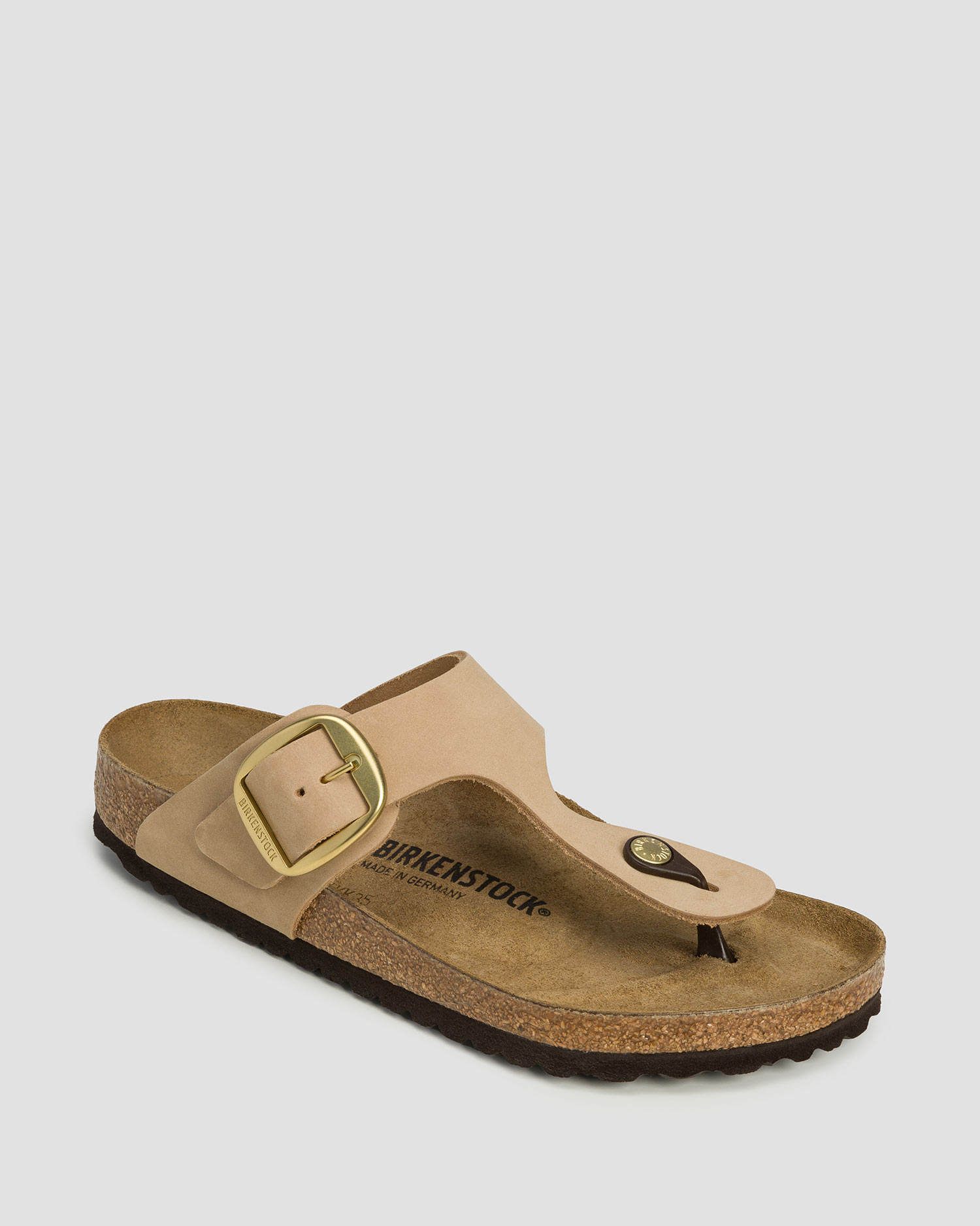 Dámske béžové žabky Birkenstock Gizeh Big Buckle LENB Regular