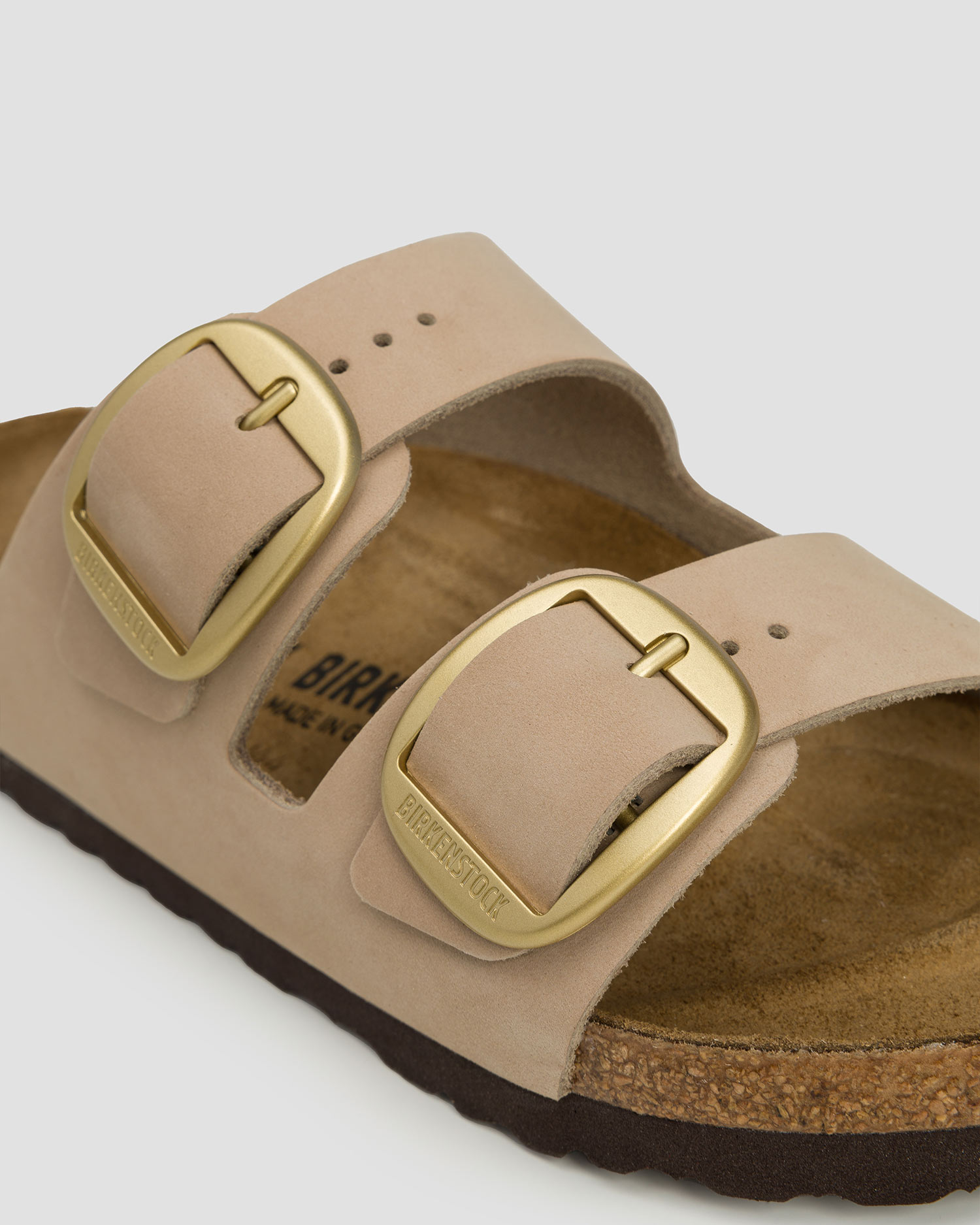 Ciabatte beige da donna Birkenstock Arizona Big Buckle LENB Narrow