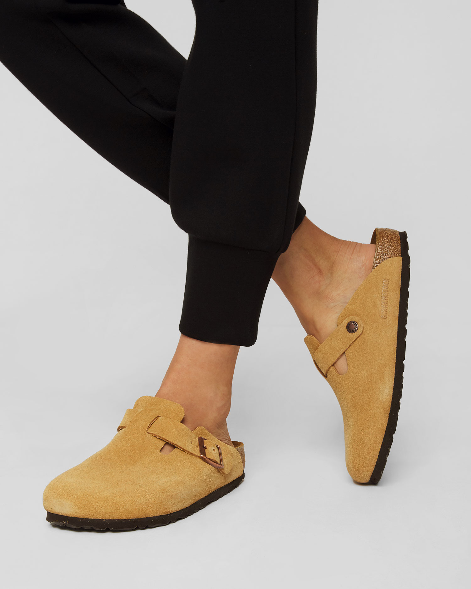 Women's sliders Birkenstock Boston VL Beige Narrow