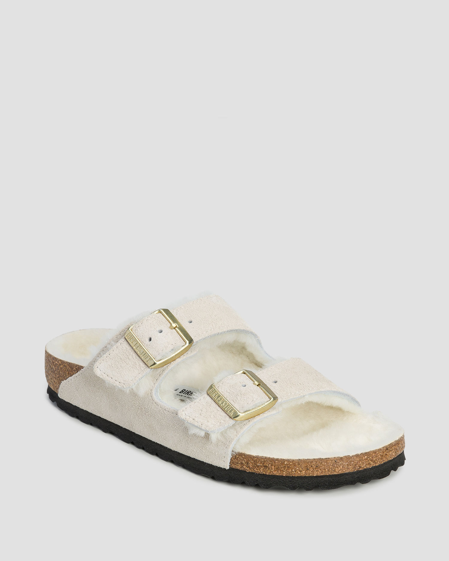 Șlapi din blană pentru femei Birkenstock Arizona Shearling Narrow