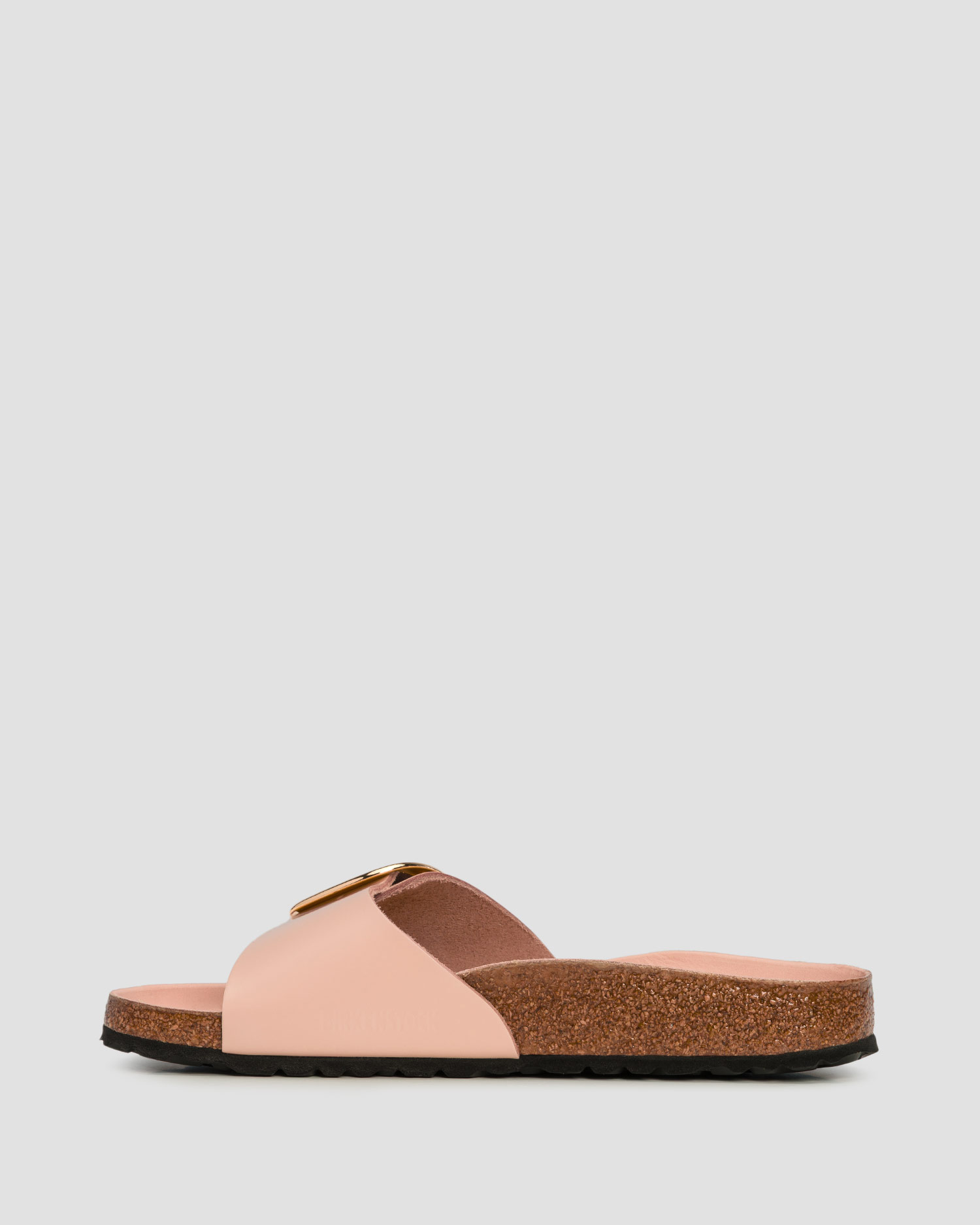 Kožené dámské pantofle Birkenstock Madrid Big Buckle Natural Leather Patent