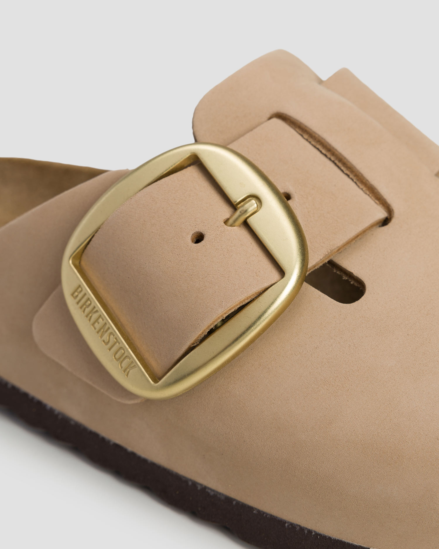 Ciabatte beige da donna Birkenstock Boston Big Buckle Narrow