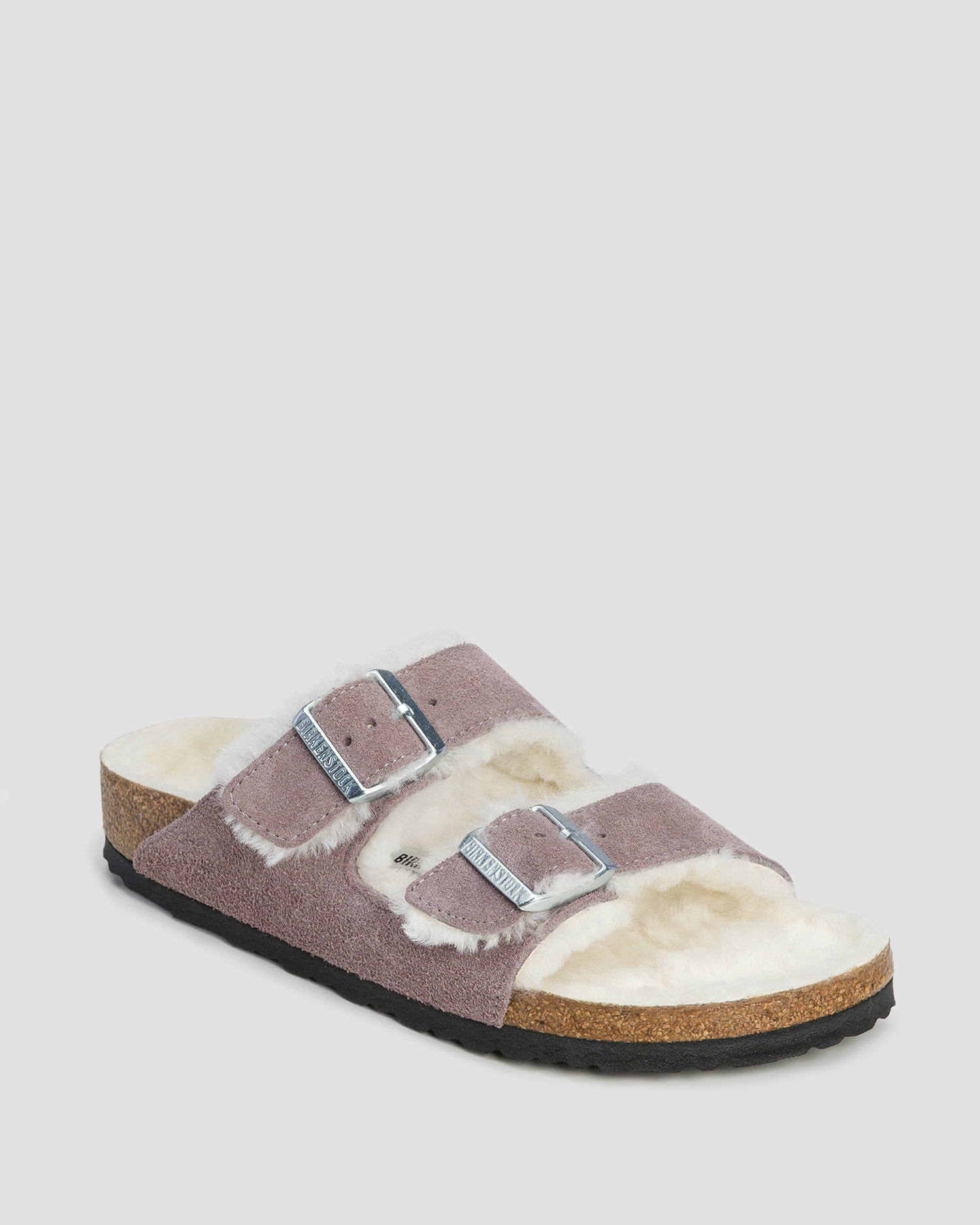Șlapi cu blană pentru femei Birkenstock Arizona Shearling Narrow