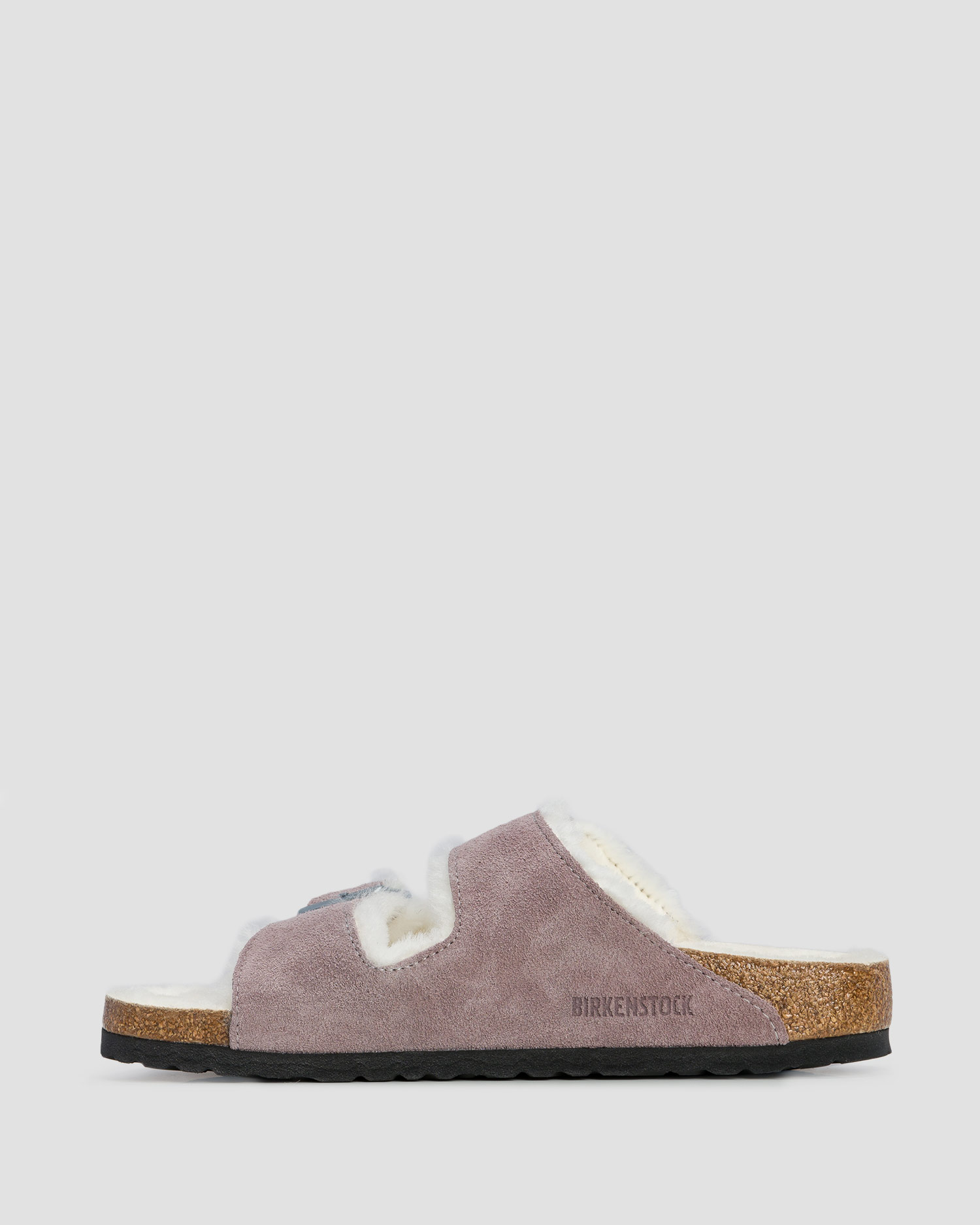 Ciabatte viola in pelliccia da donna Birkenstock Arizona Shearling Narrow