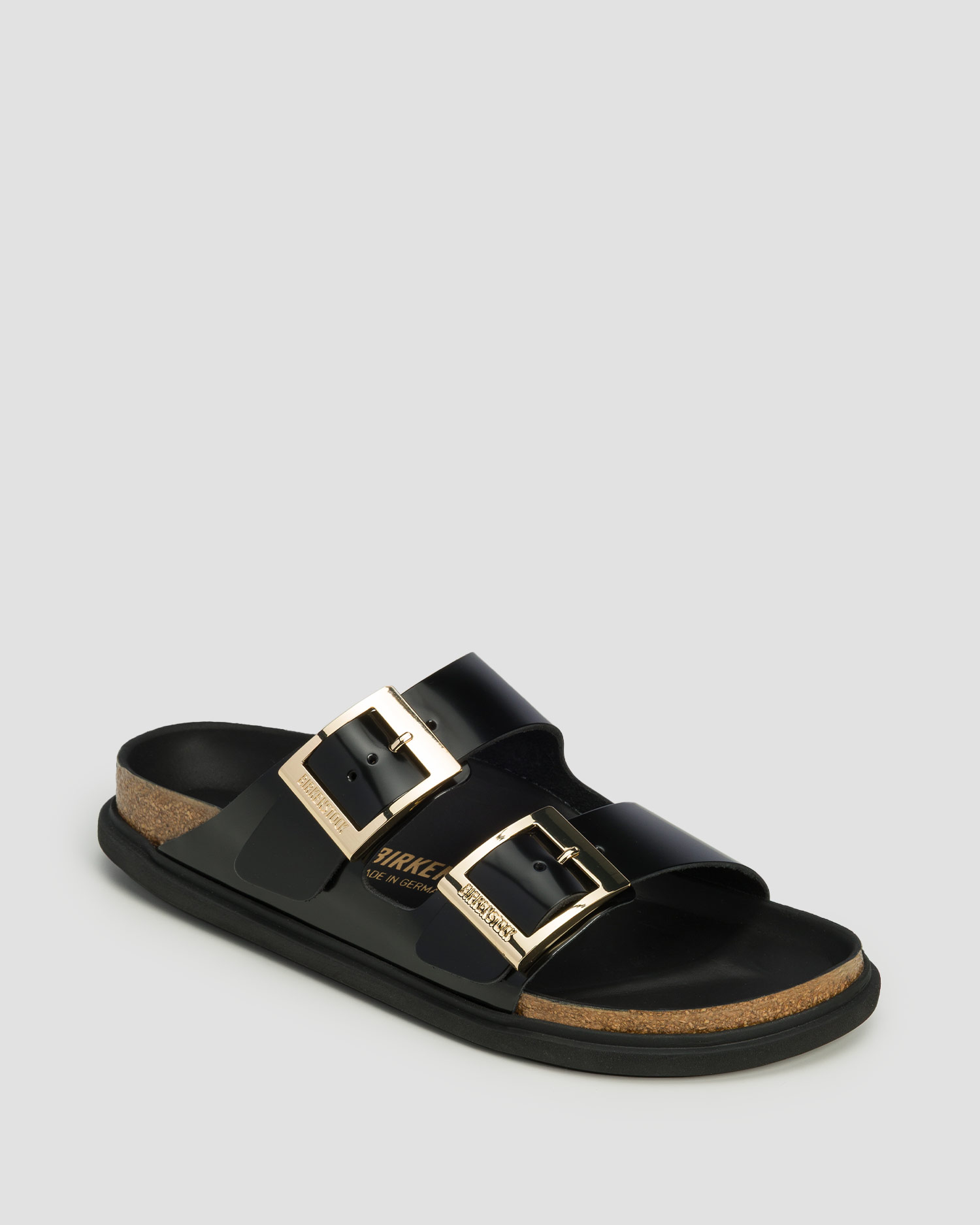 Sandales noires pour femmes Birkenstock Arizona Db Lena Hs Narrow