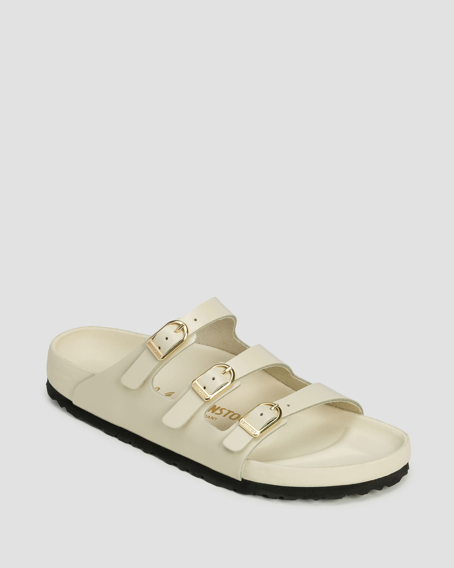 Women's beige sliders Birkenstock Florida D-Buckle EXQ LENA HS Narrow