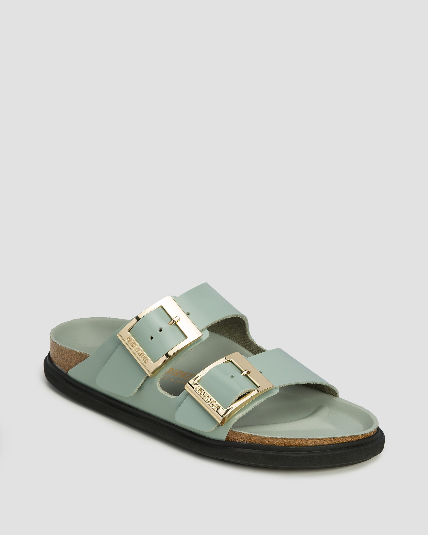 Sandales vertes pour femmes Birkenstock Arizona Db Lena Hs Narrow