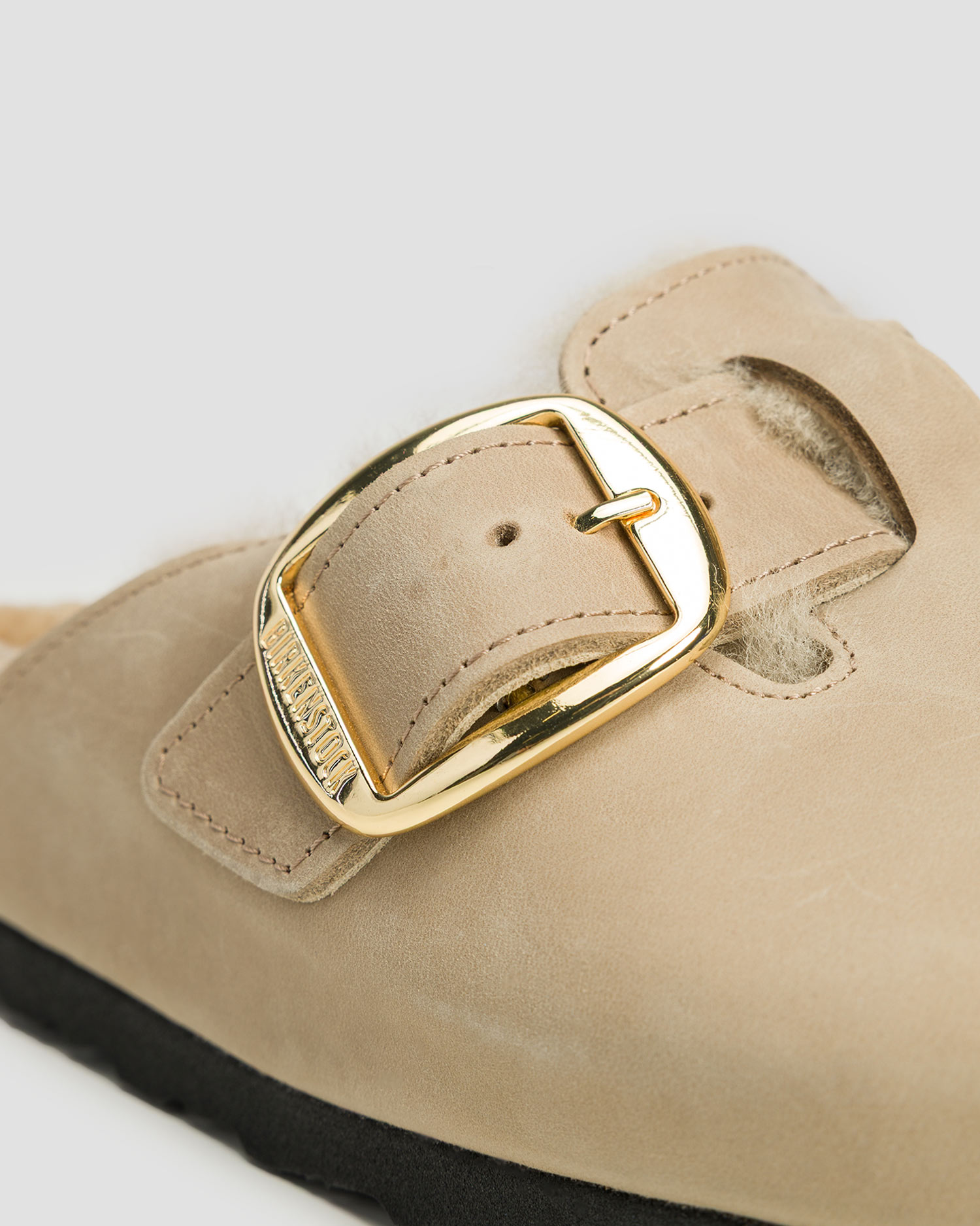 Women's sliders Birkenstock Boston Big Buckle Shearling Leoi Narrow