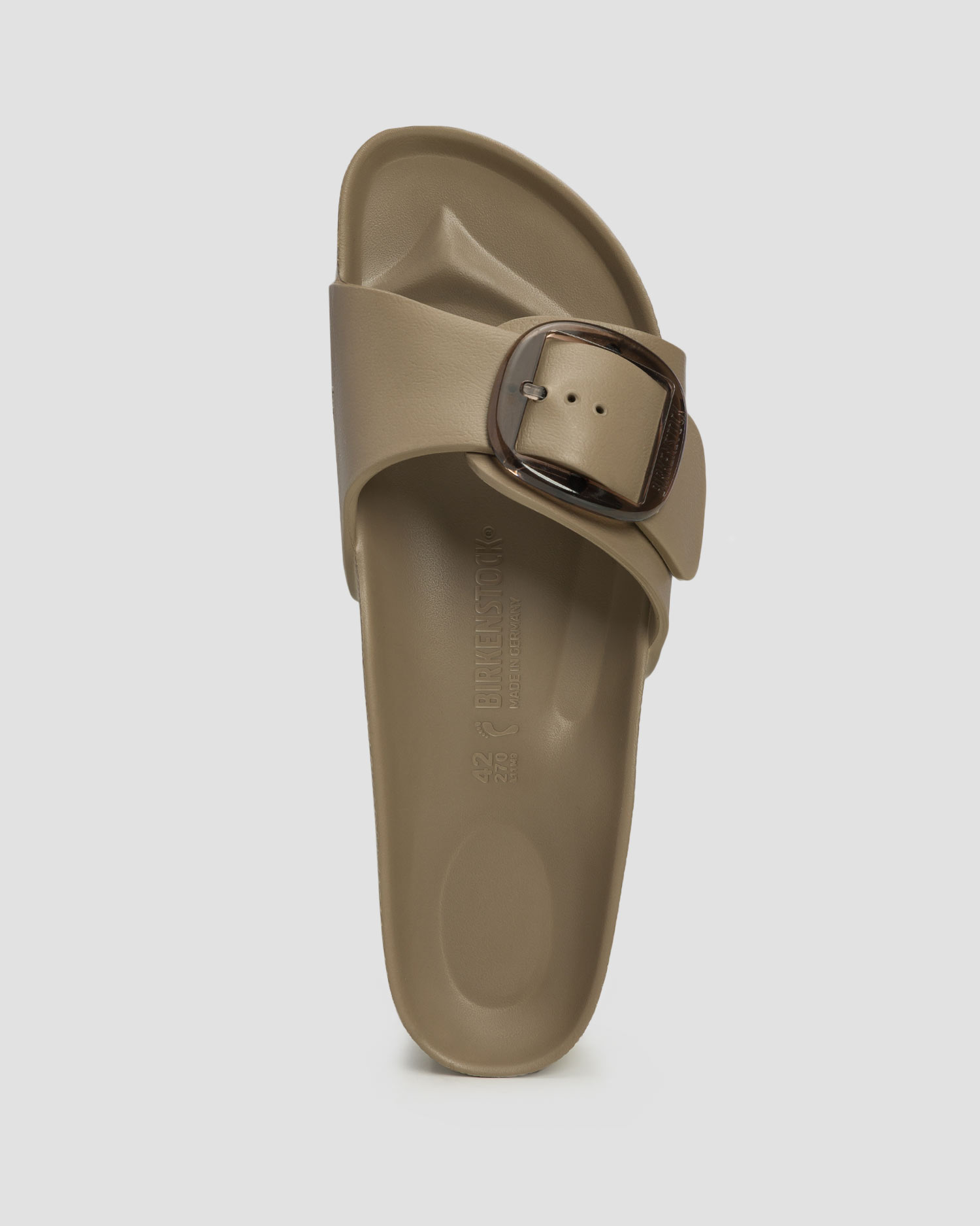 Women's brown sliders Birkenstock Madrid Big Buckle Eva Narrow