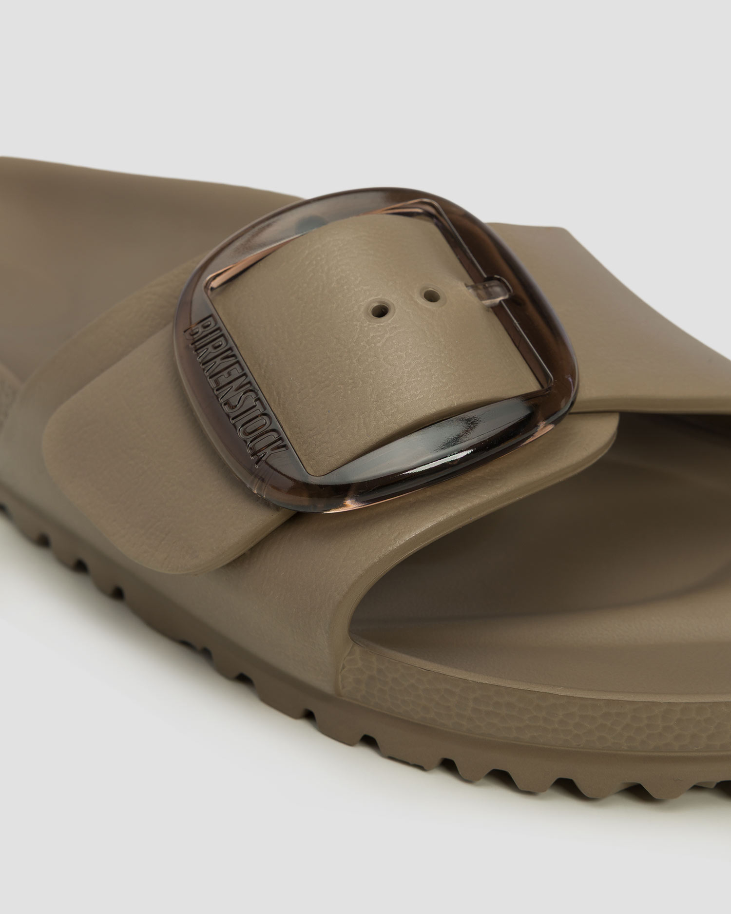 Women's brown sliders Birkenstock Madrid Big Buckle Eva Narrow