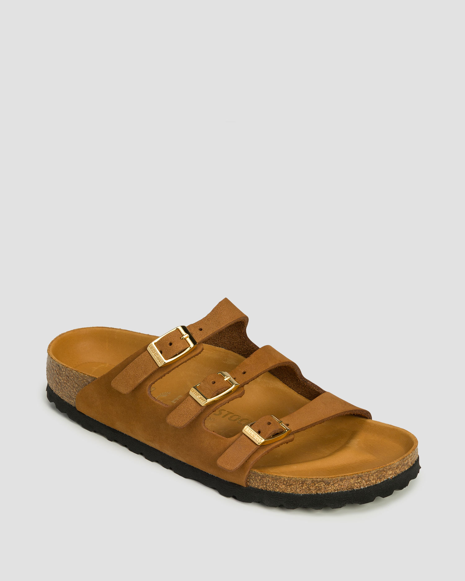 Women's brown sliders Birkenstock Florida Fresh Lenb Narrow, Color/Pattern: Brązowy