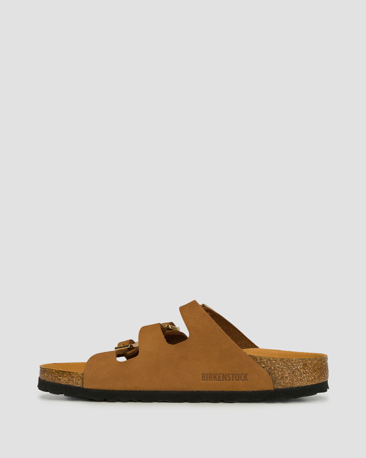 Women's brown sliders Birkenstock Florida Fresh Lenb Narrow