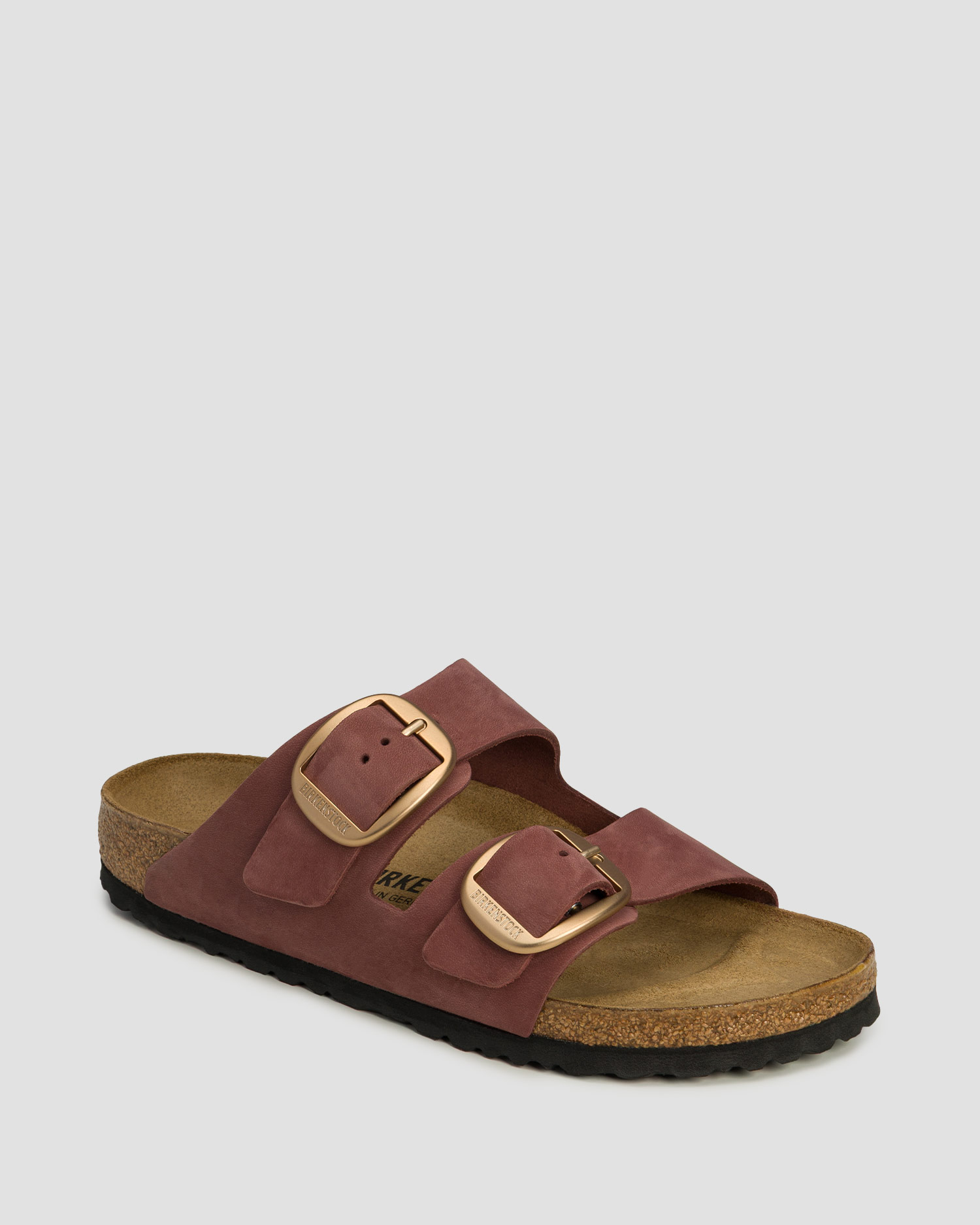 Birkenstock Arizona Big Buckle Nubuck Leather Narrow Damen-Pantoletten