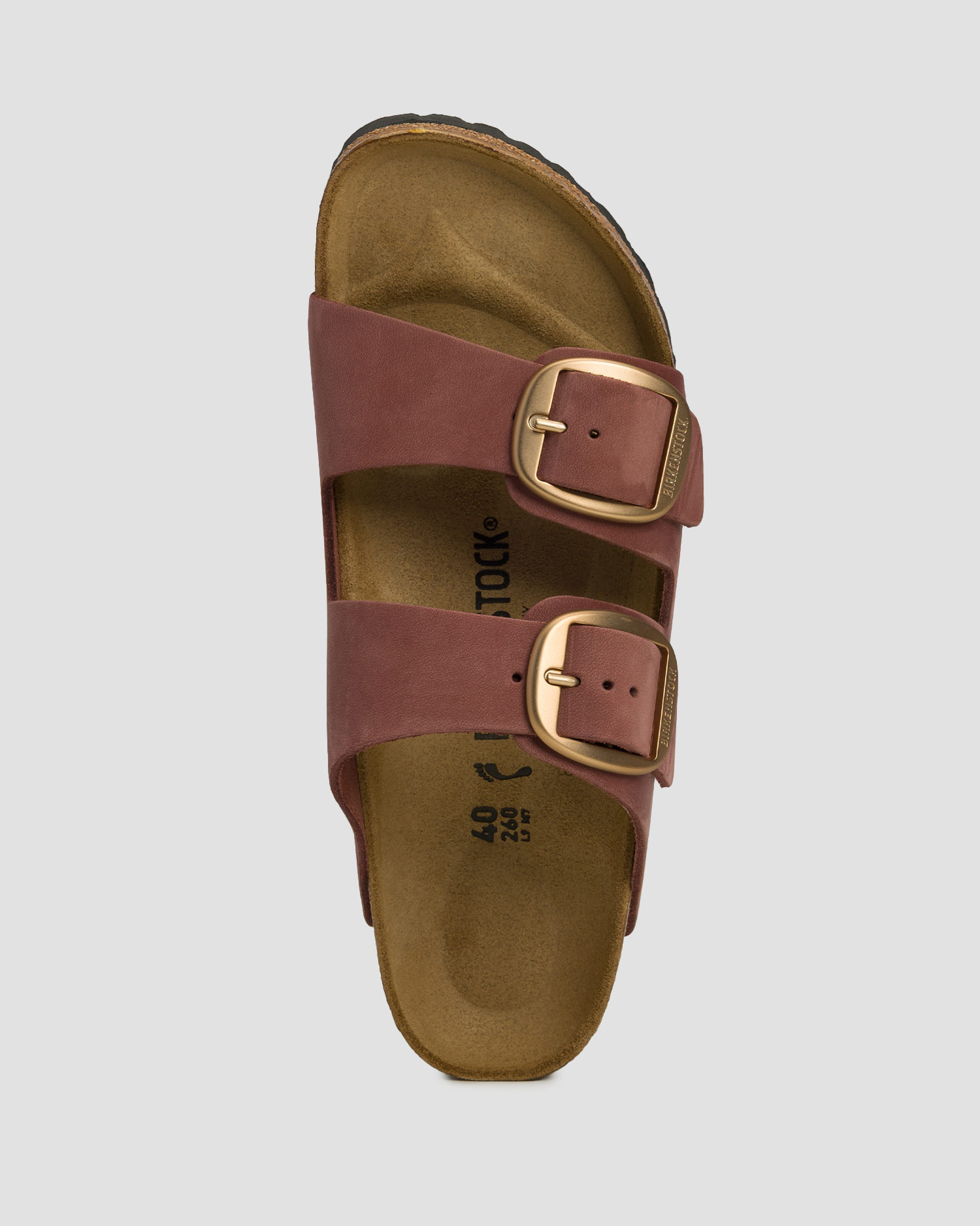 Birkenstock Arizona Big Buckle Nubuck Leather Narrow Damen-Pantoletten