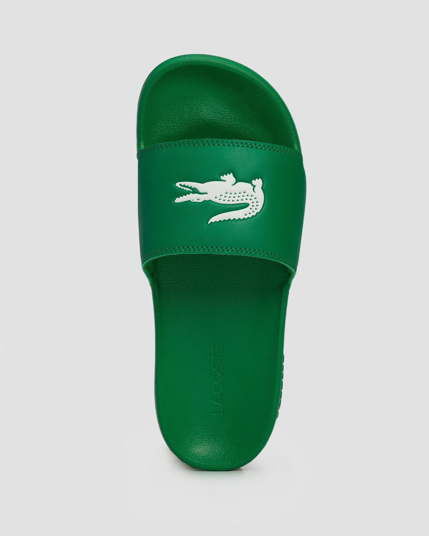 Zielone klapki damskie Lacoste