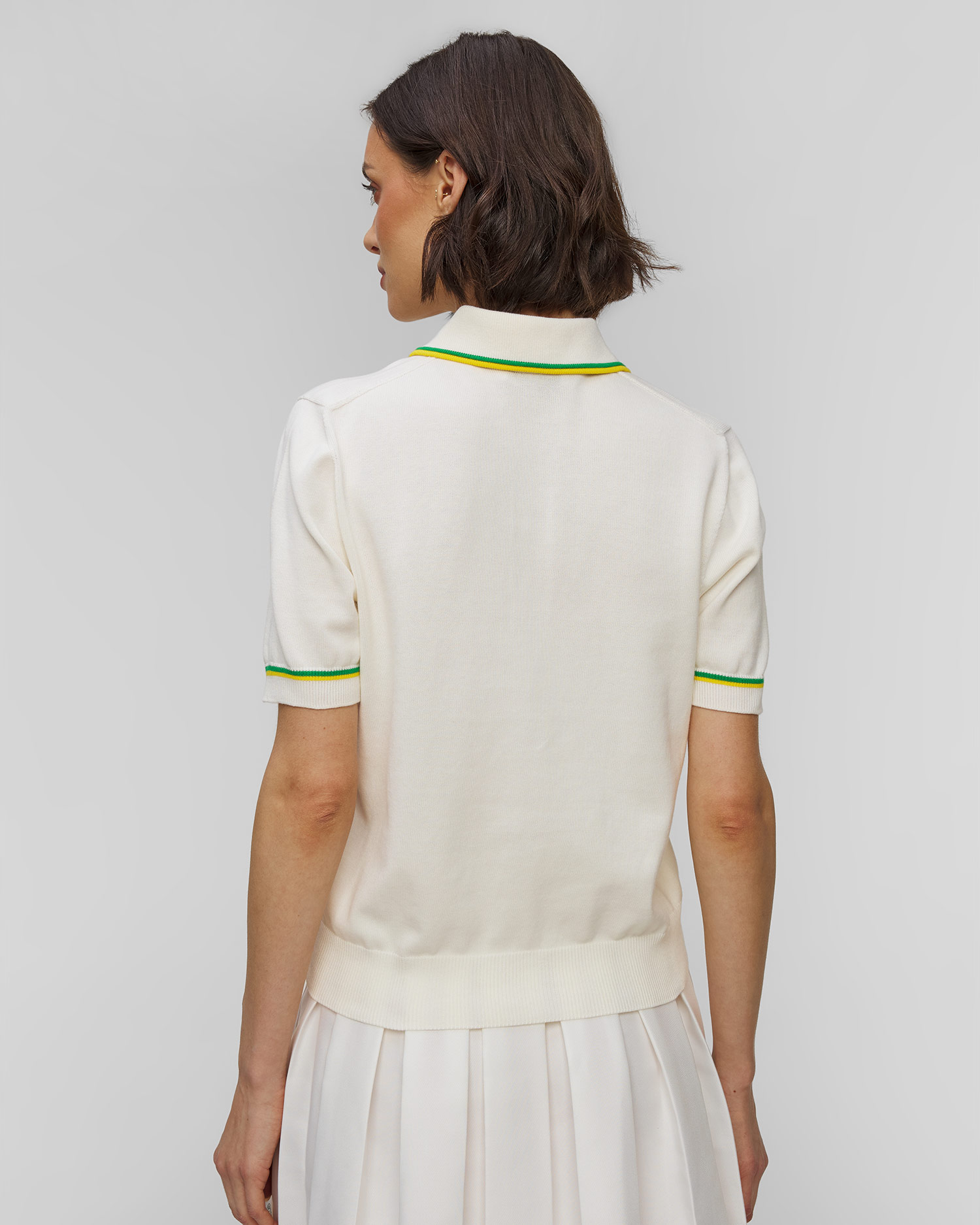 Sweter z krótkim rękawem damski Lacoste