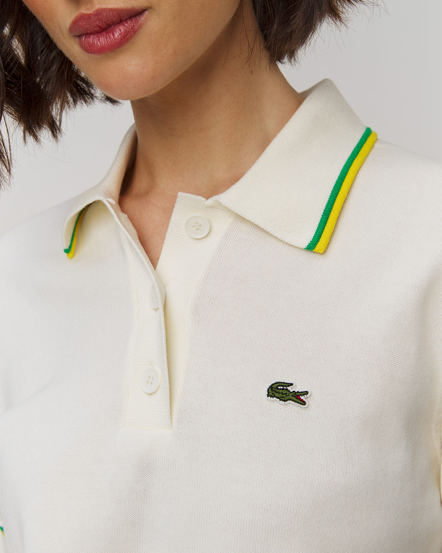 Sweter z krótkim rękawem damski Lacoste