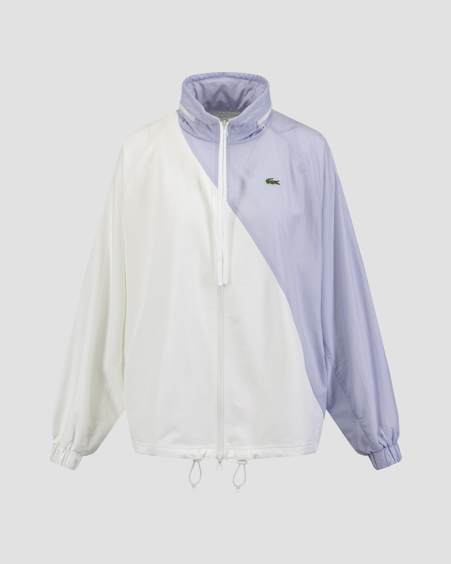 Lacoste BF6949 Kapuzenpullover für Damen in Weiß und Blau