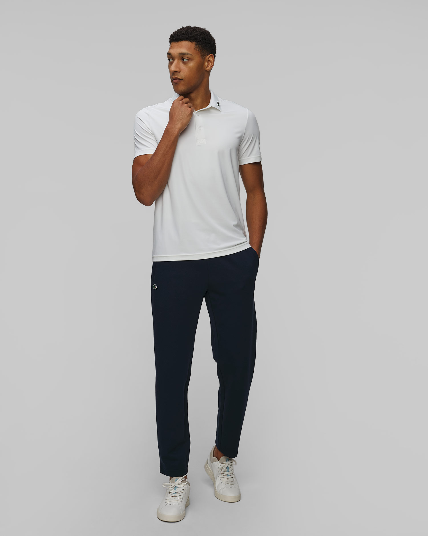 Men's white polo Lacoste