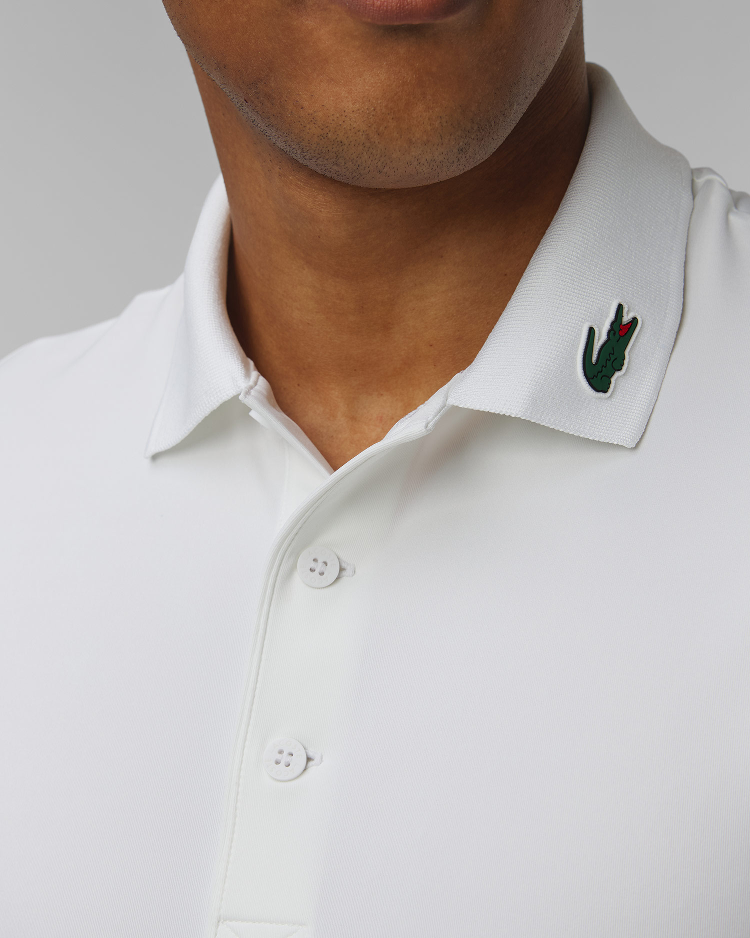 Men's white polo Lacoste