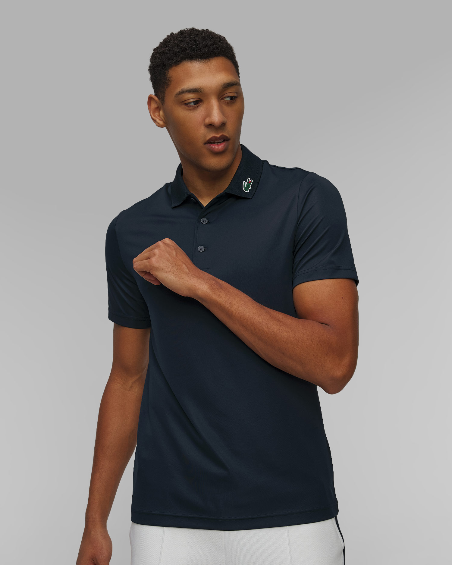 Men's navy blue polo Lacoste, Color/Pattern: Granatowy