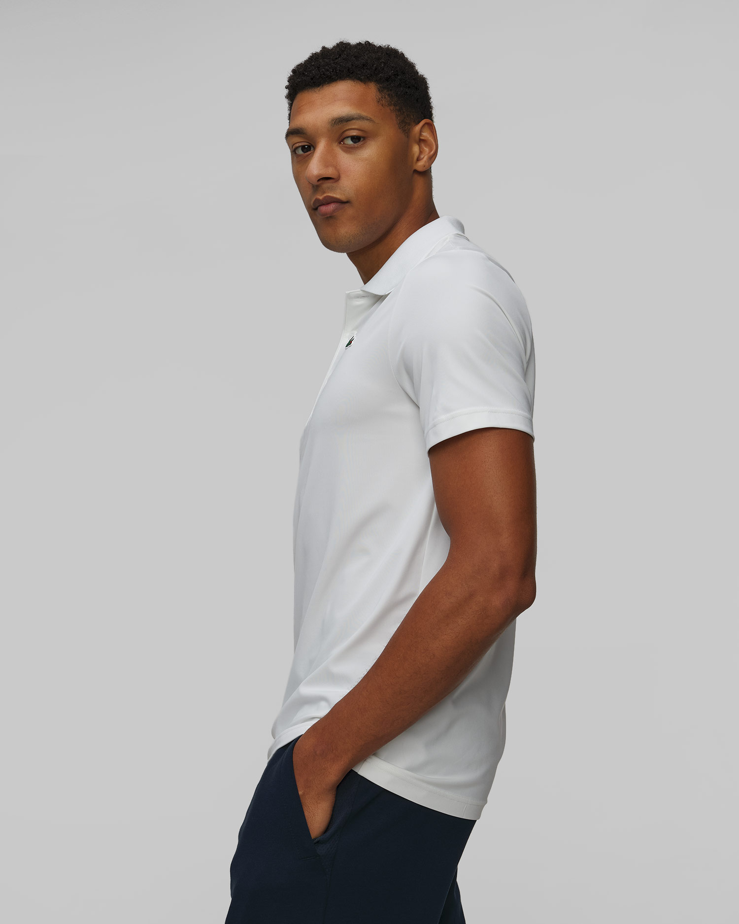 Men's white polo Lacoste
