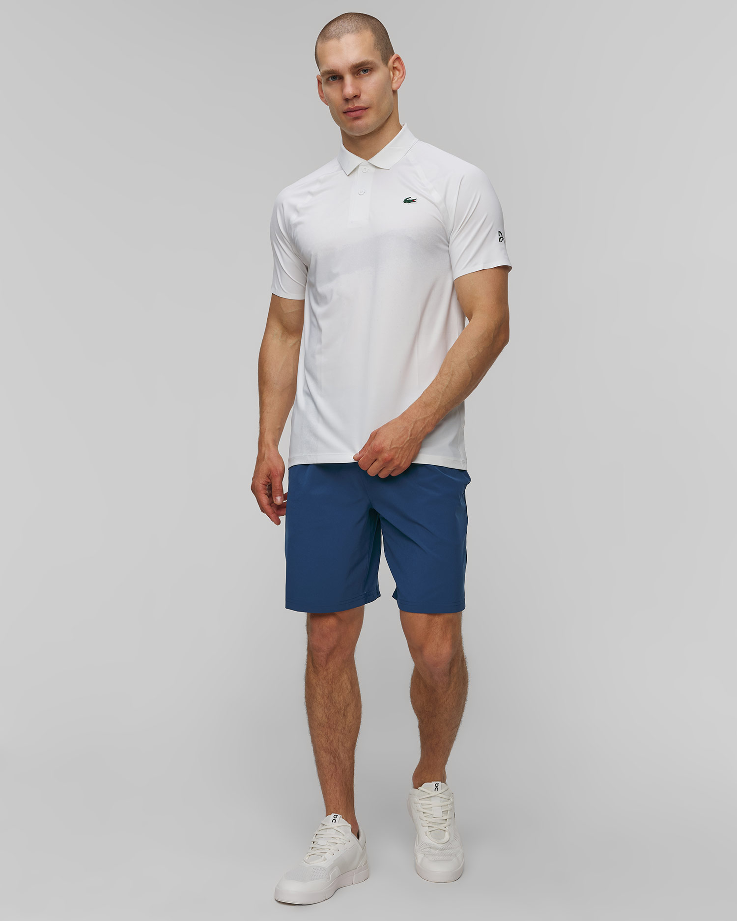 Men's white polo Lacoste Tennis x Novak Djokovic On Court