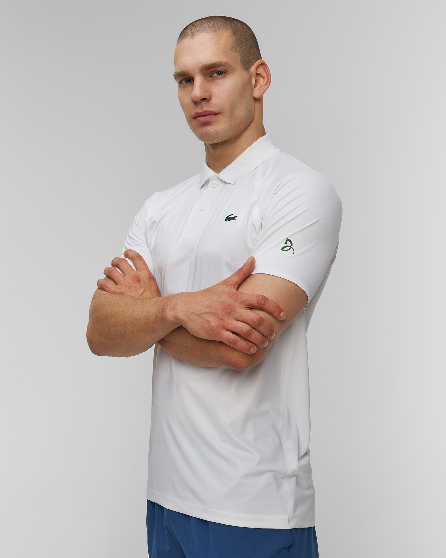 Men's white polo Lacoste Tennis x Novak Djokovic On Court