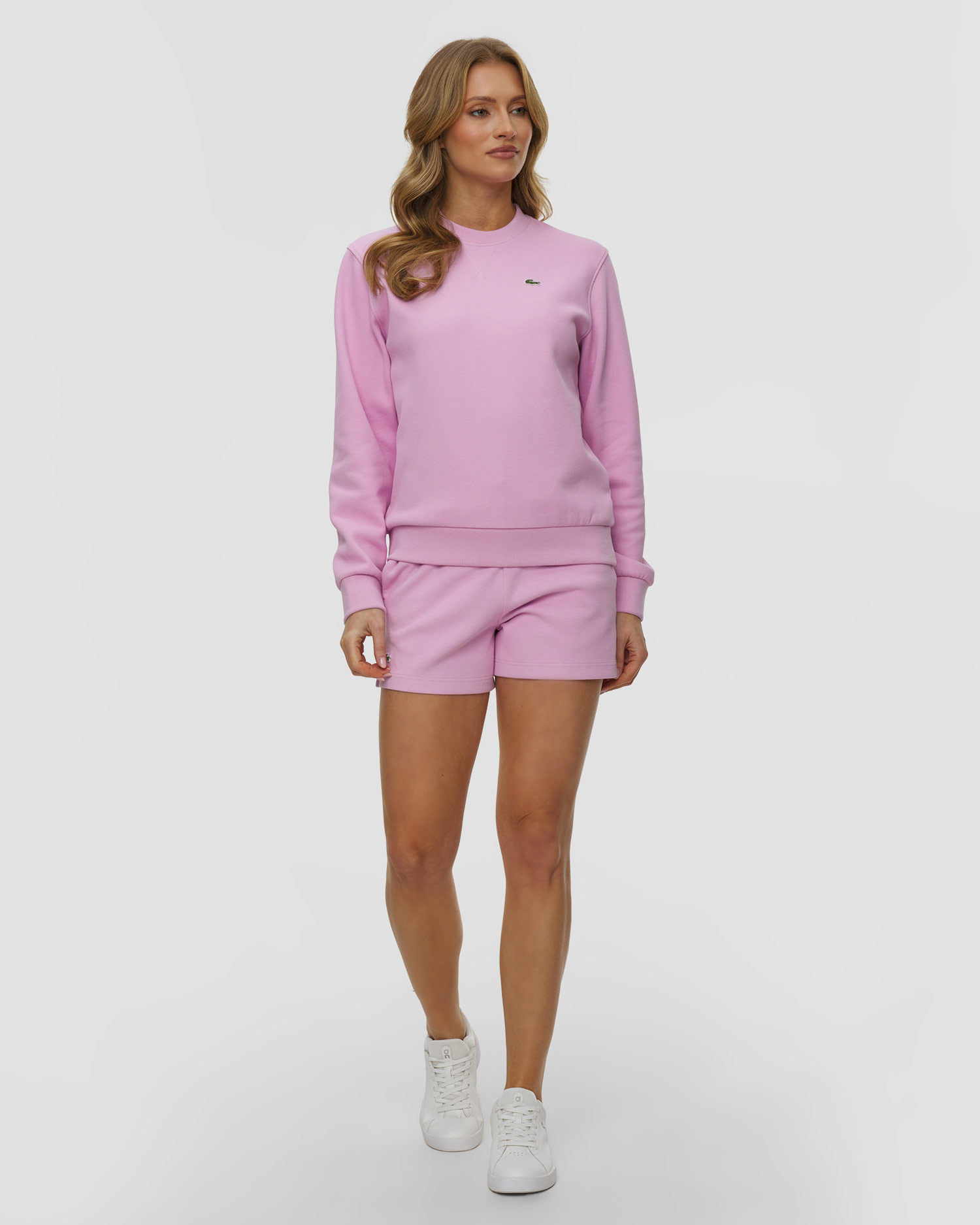 Růžové dámské šortky Lacoste Double Face Piqué