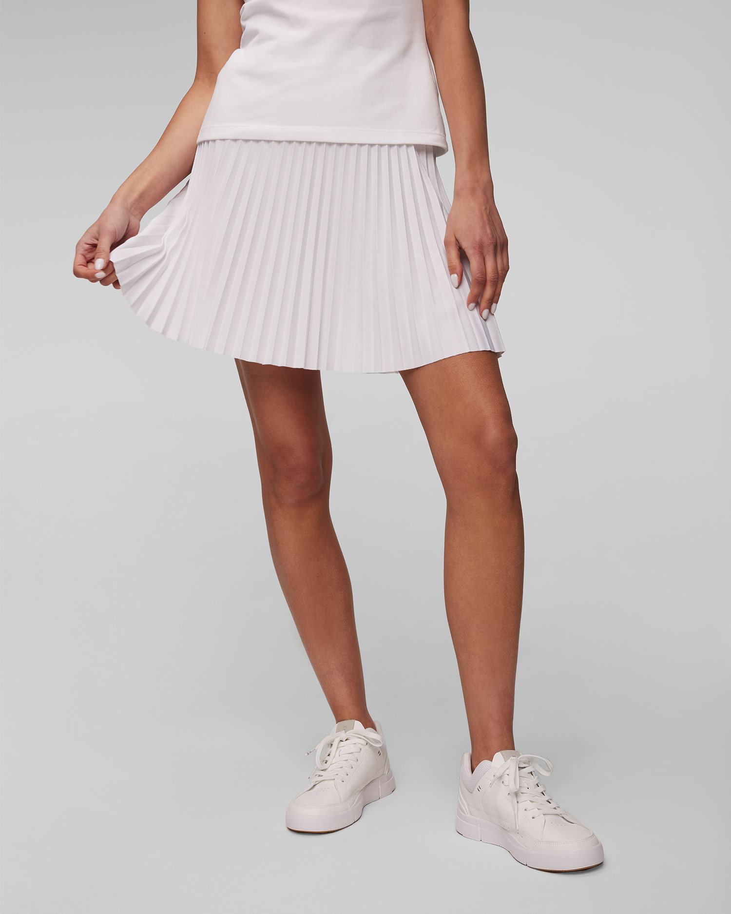 Dámská bílá plisovaná sukně Lacoste JF2701