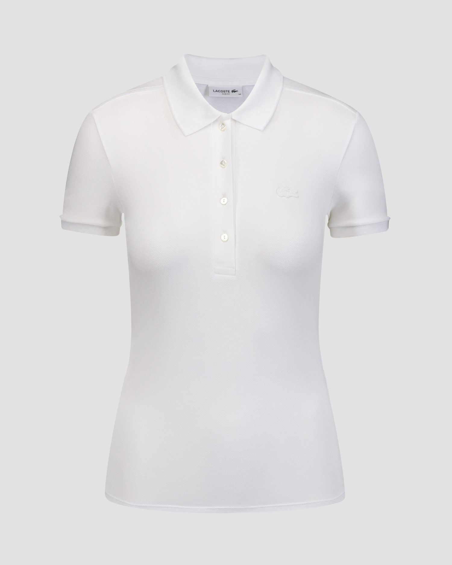Tricou polo alb pentru femei Lacoste PF5462