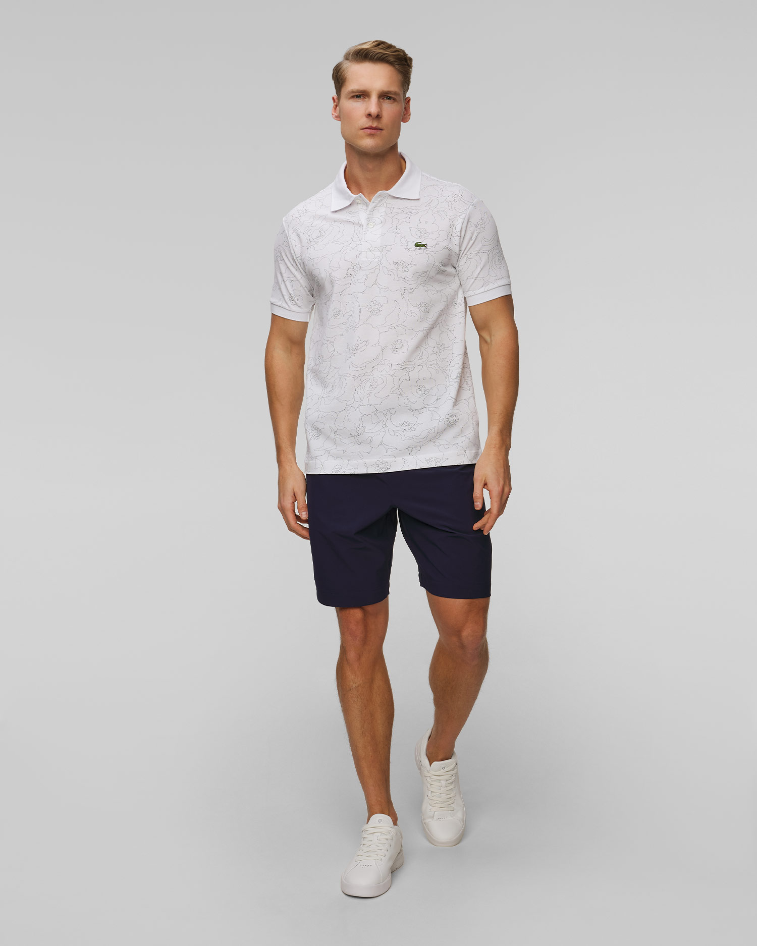 Polo blanc pour hommes Lacoste PH3598